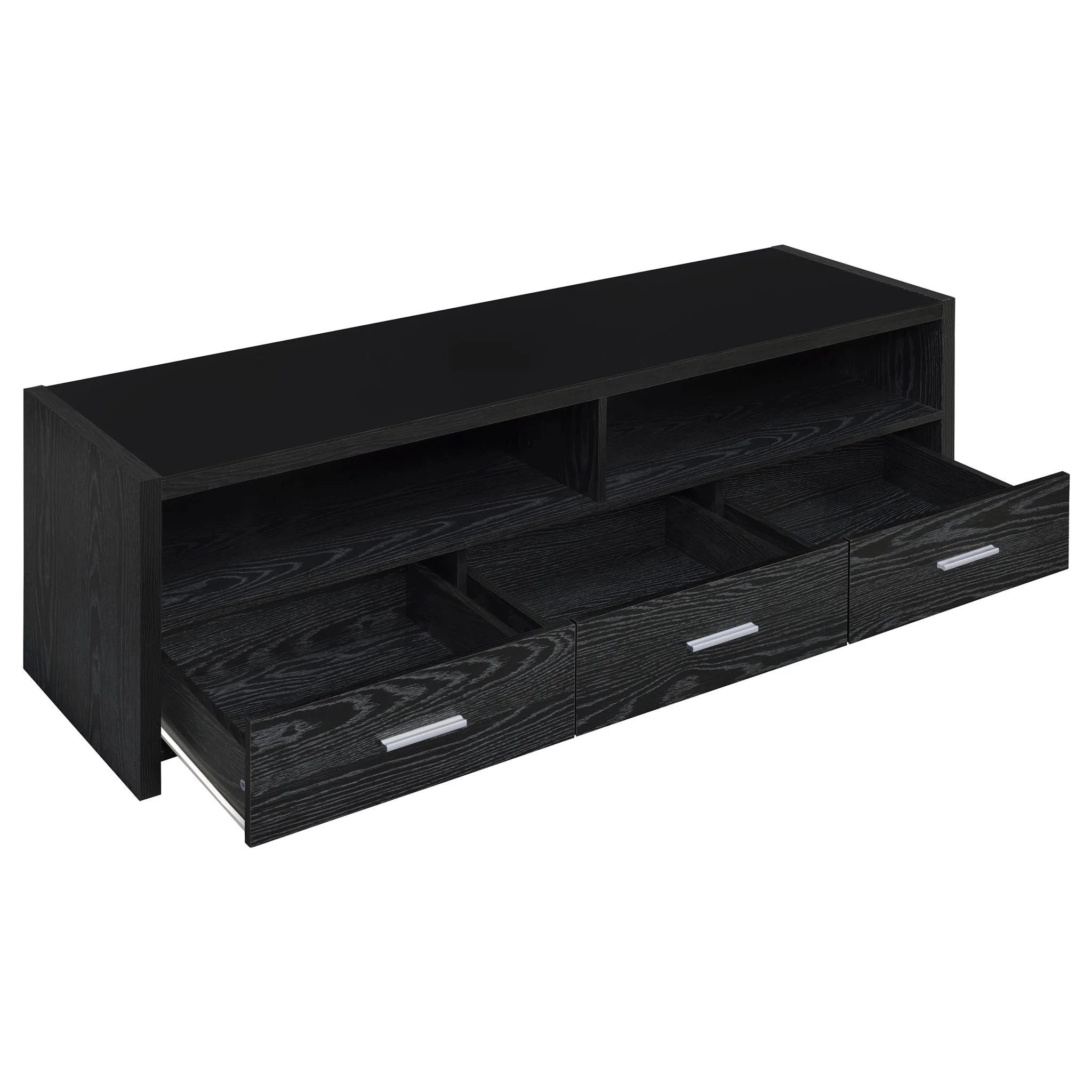 Alton 3-drawer Engineered Wood 61-inch TV Stand Black Oak - Image 3