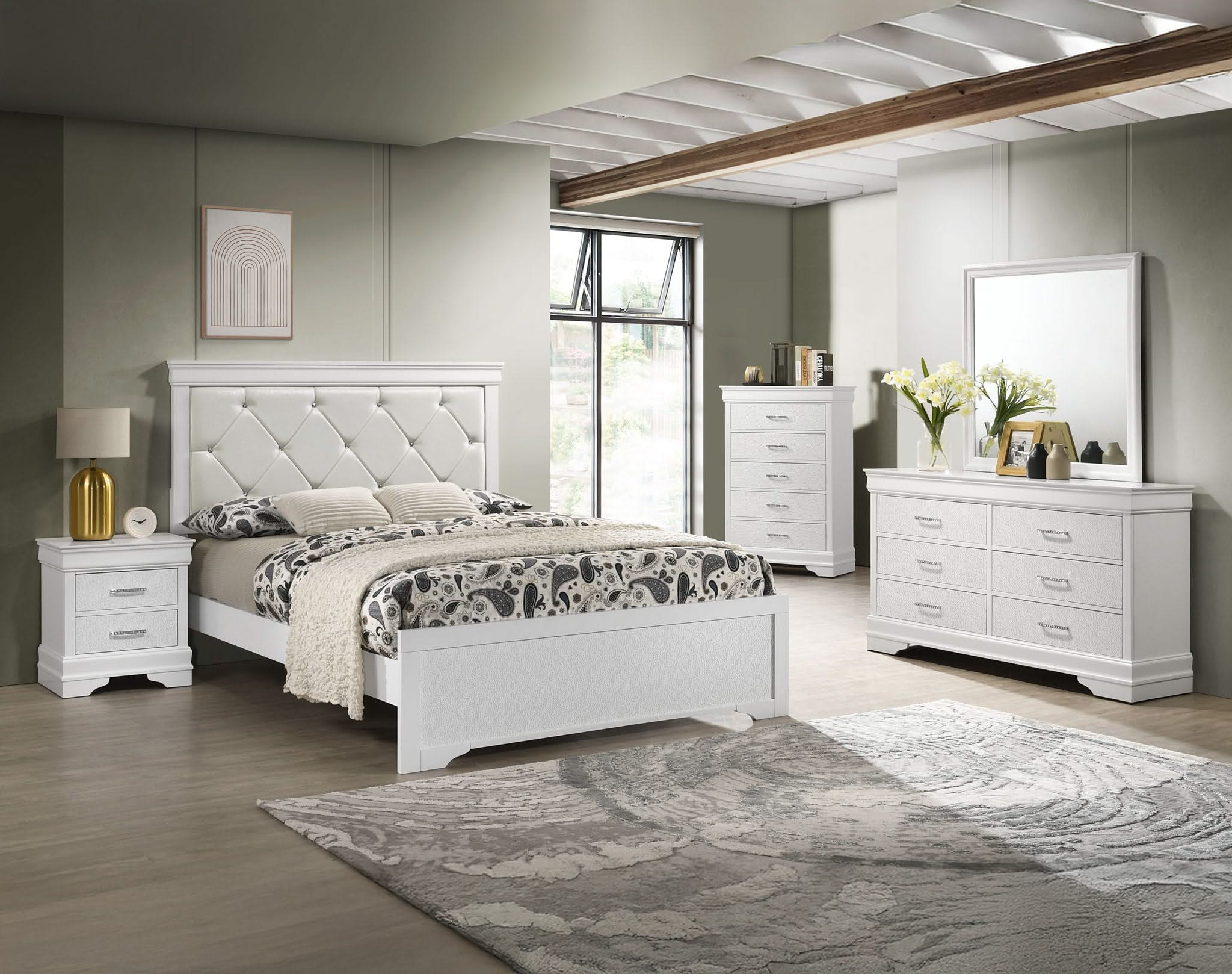 Amalia - Queen Bed - White - Image 4