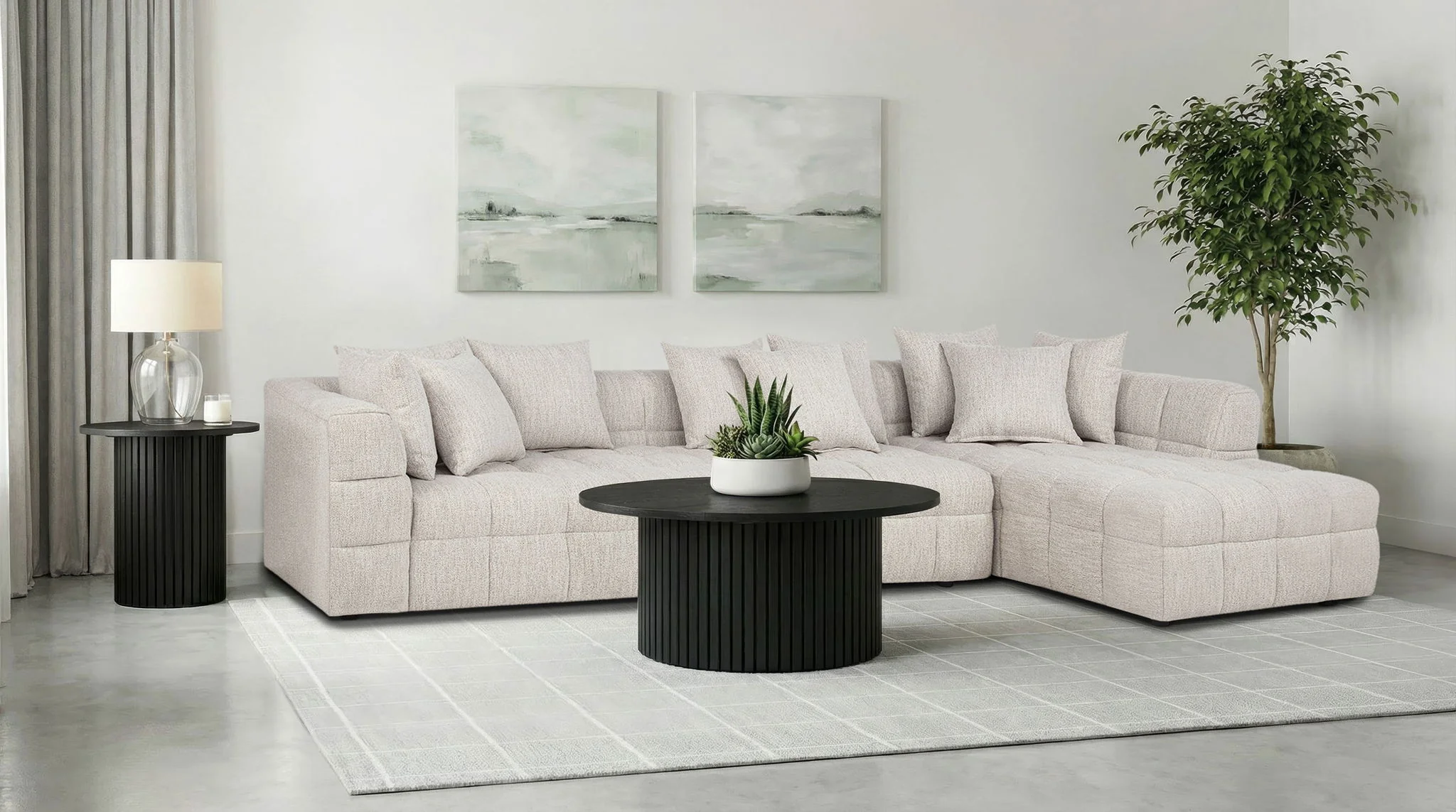 Amara 3-Piece Upholstered Sectional Sofa - Image 3