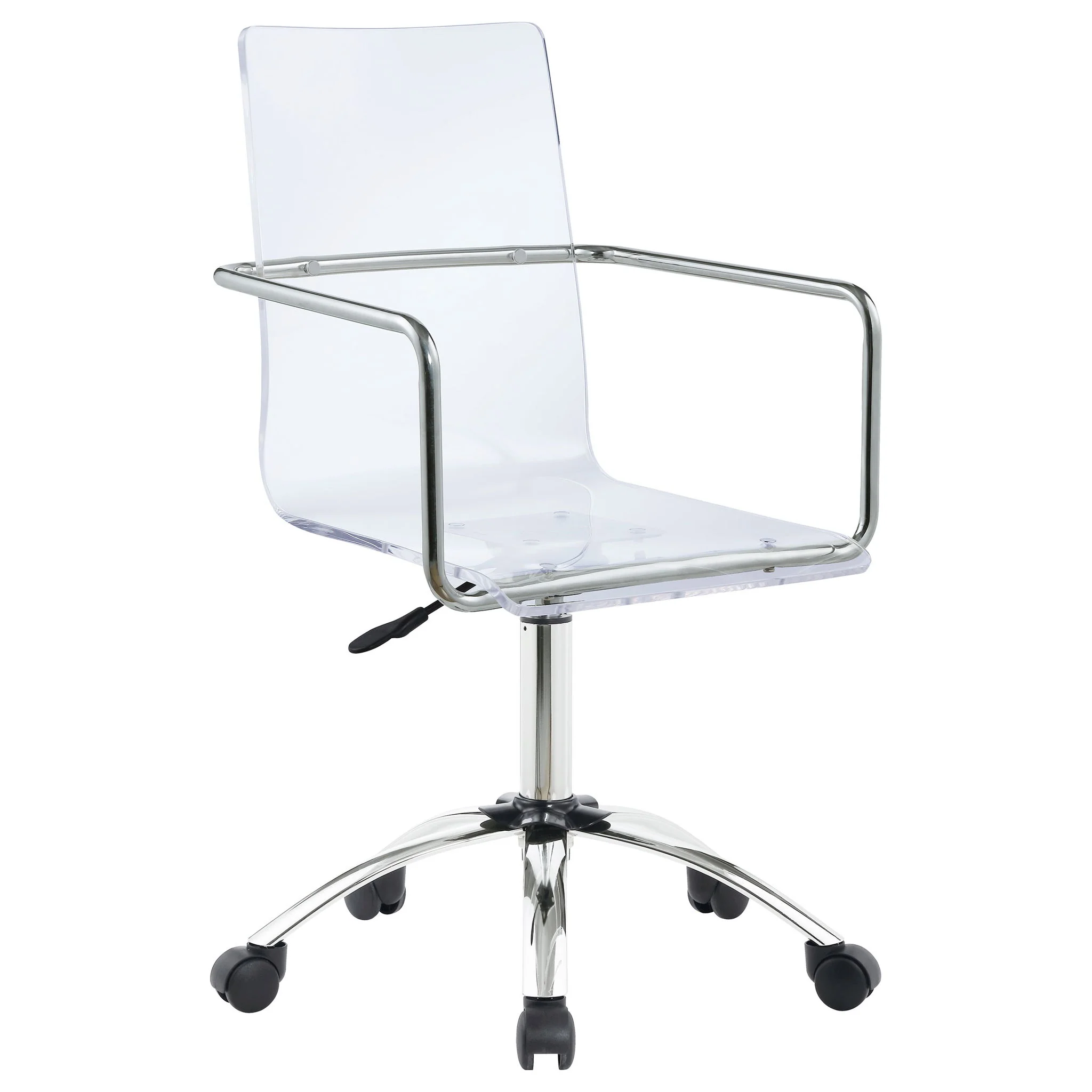 Amaturo Acrylic Adjustable Home Office Desk Chair Clear