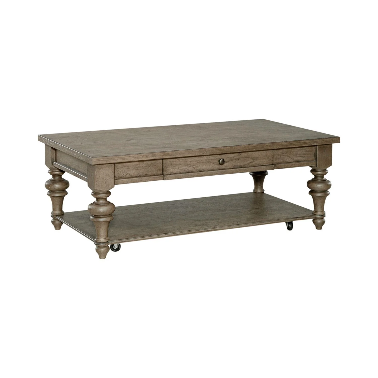 Americana Farmhouse - 3 Piece Table Set (1 Cocktail 2 End Tables) - Dusty Taupe - Image 4