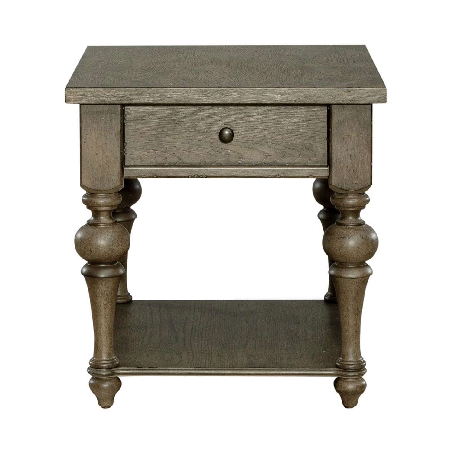 Americana Farmhouse - Drawer End Table - Dusty Taupe - Image 4