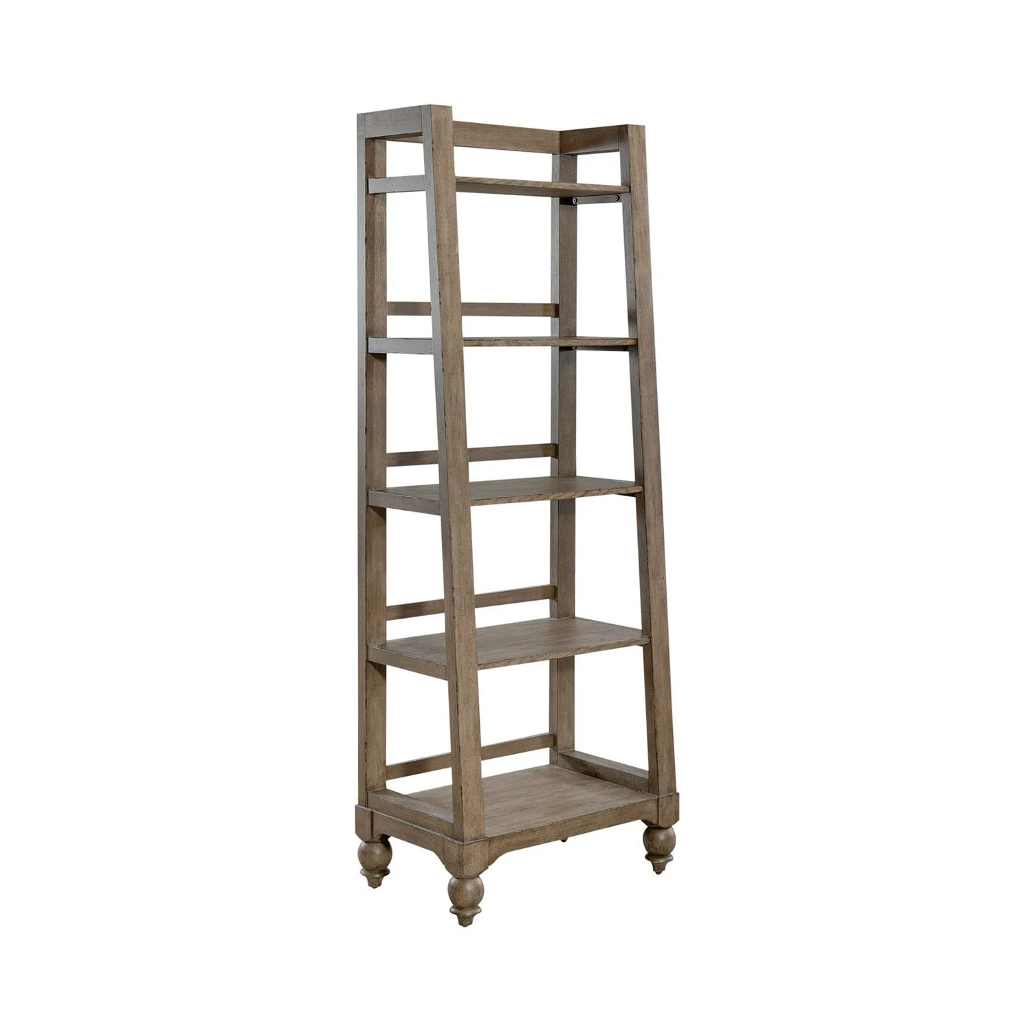Americana Farmhouse - Wood Leaning Pier Bookcase - Dusty Taupe - Image 4