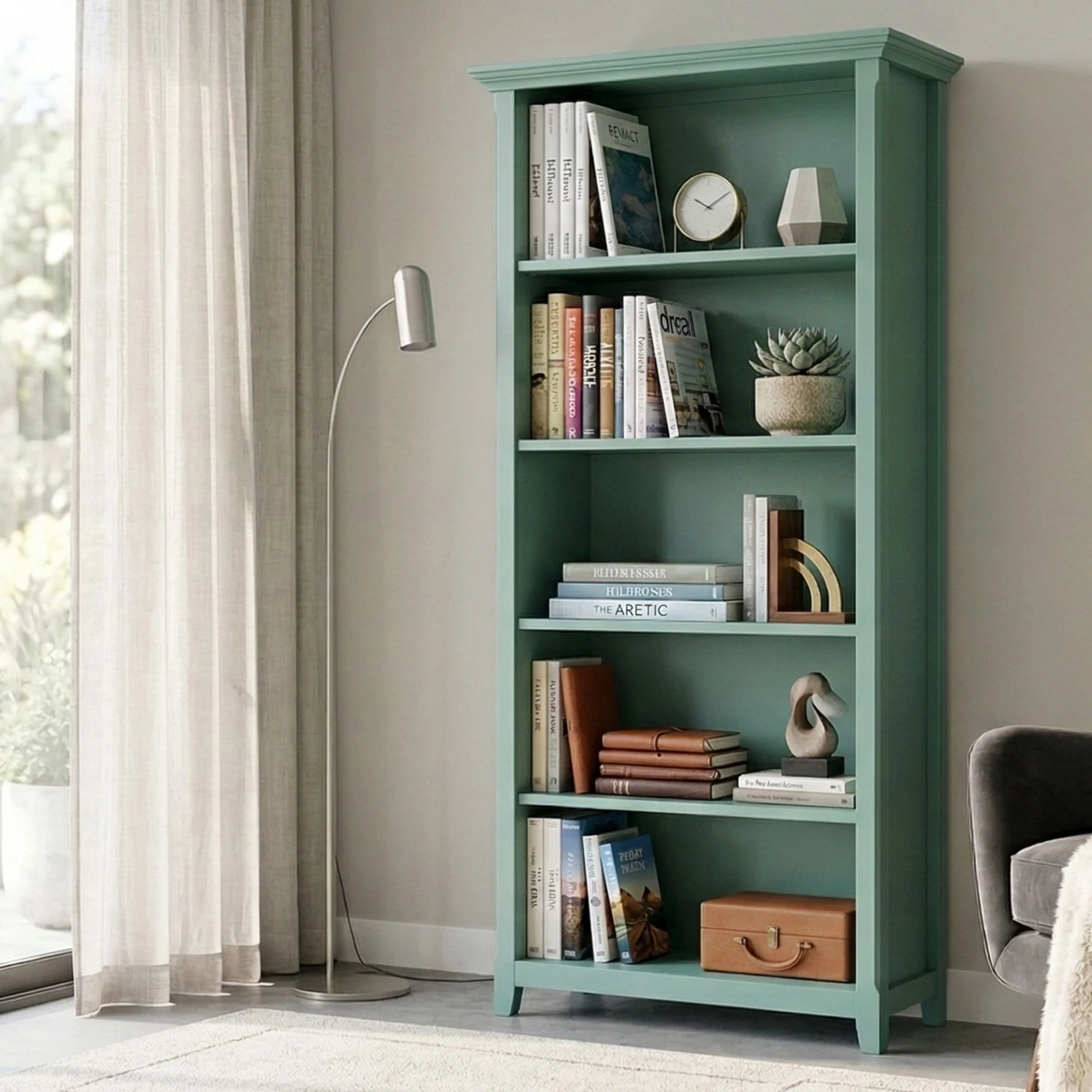 Amherst - 5 Shelf Bookcase, Handcrafted - Image 31