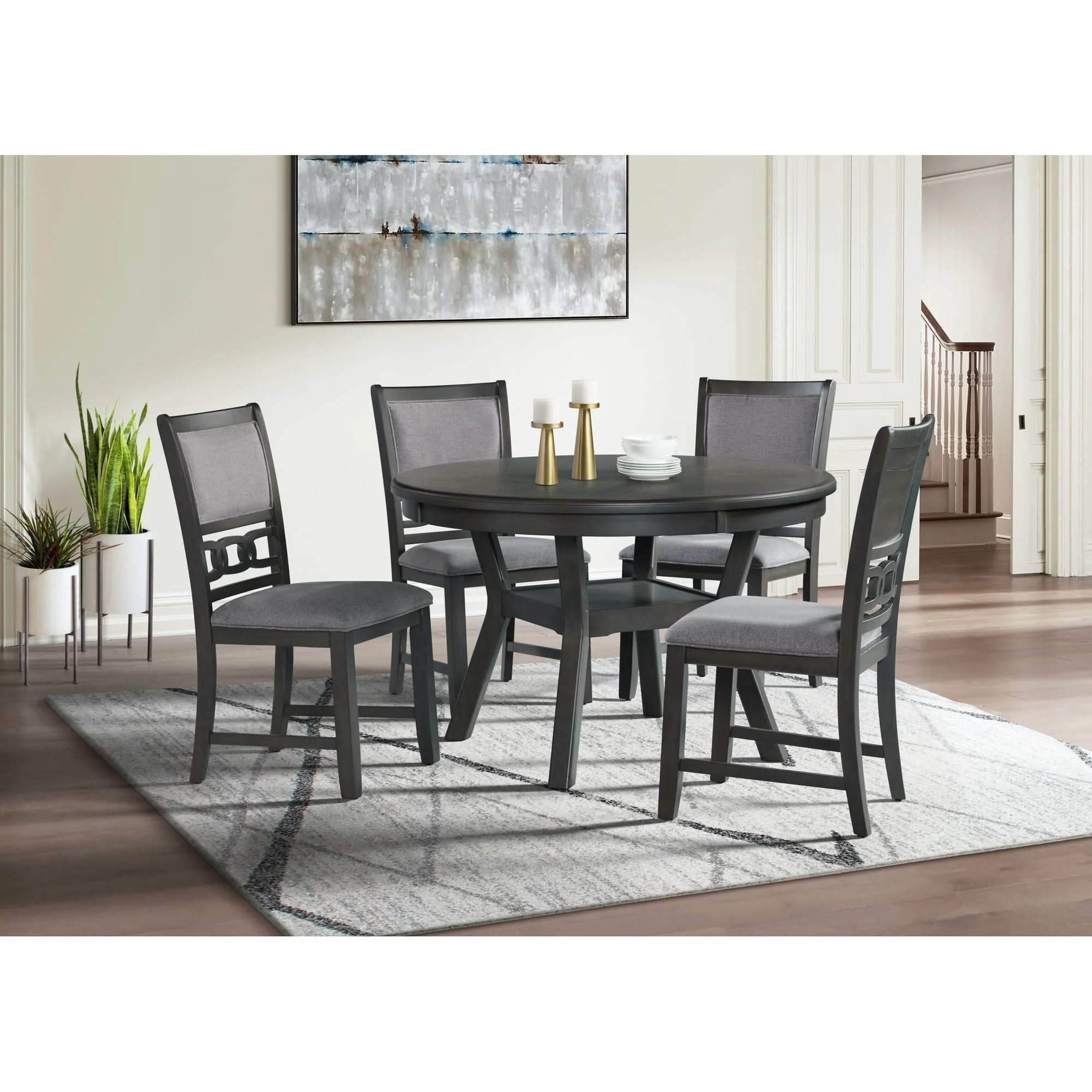 Amherst - Dining Table With Wood Leg - Gray Finish - Image 3