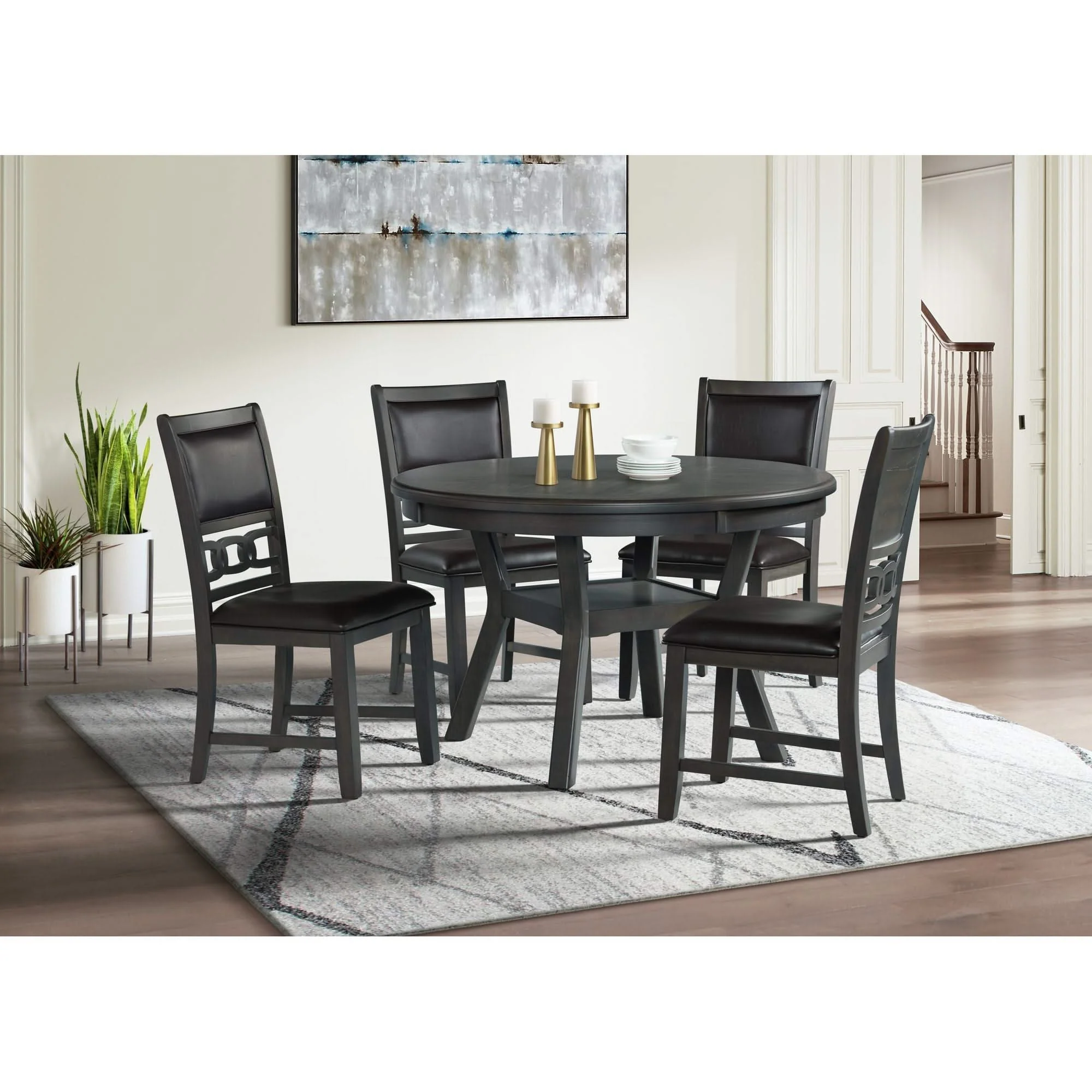 Amherst - Dining Table With Wood Leg - Gray Finish - Image 4