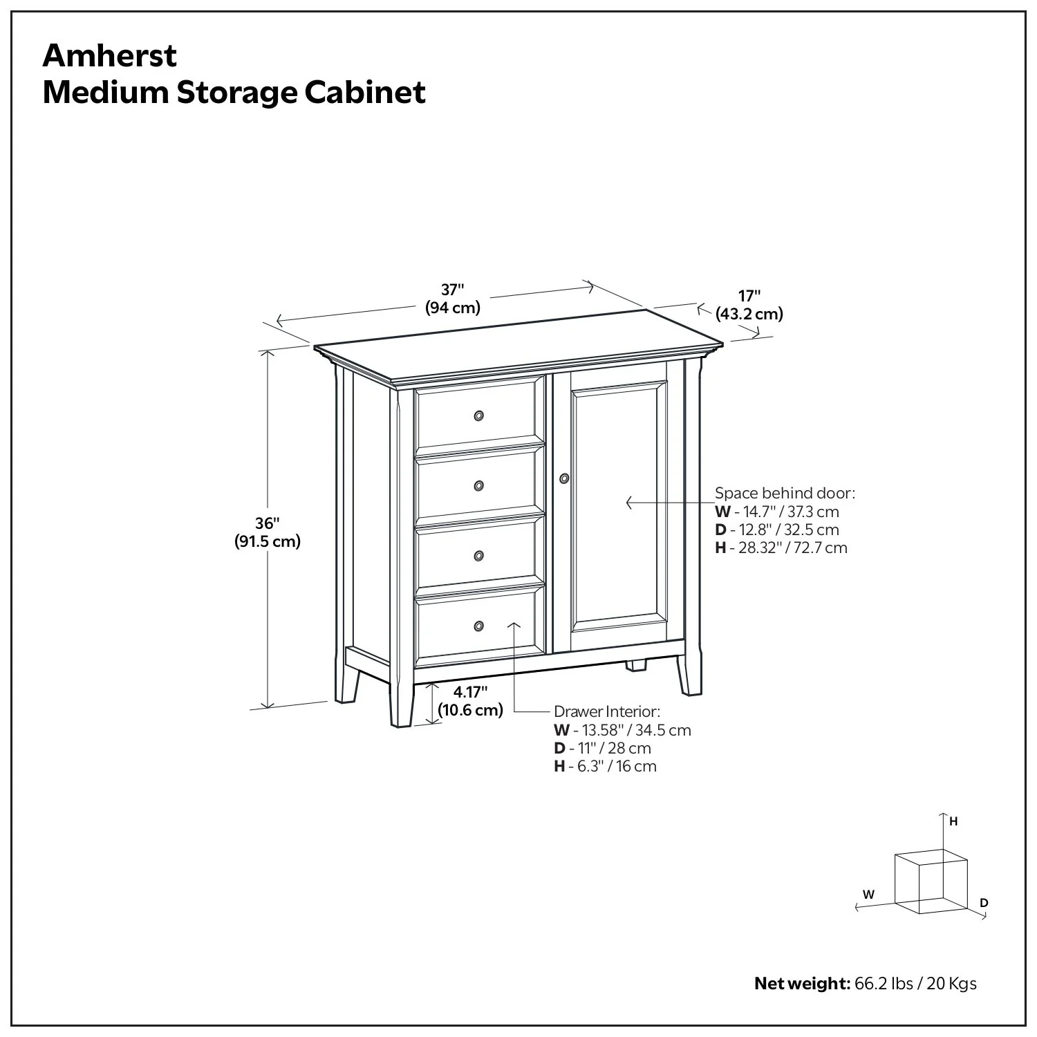 Amherst - Handcrafted Medium Storage Cabinet - Image 11