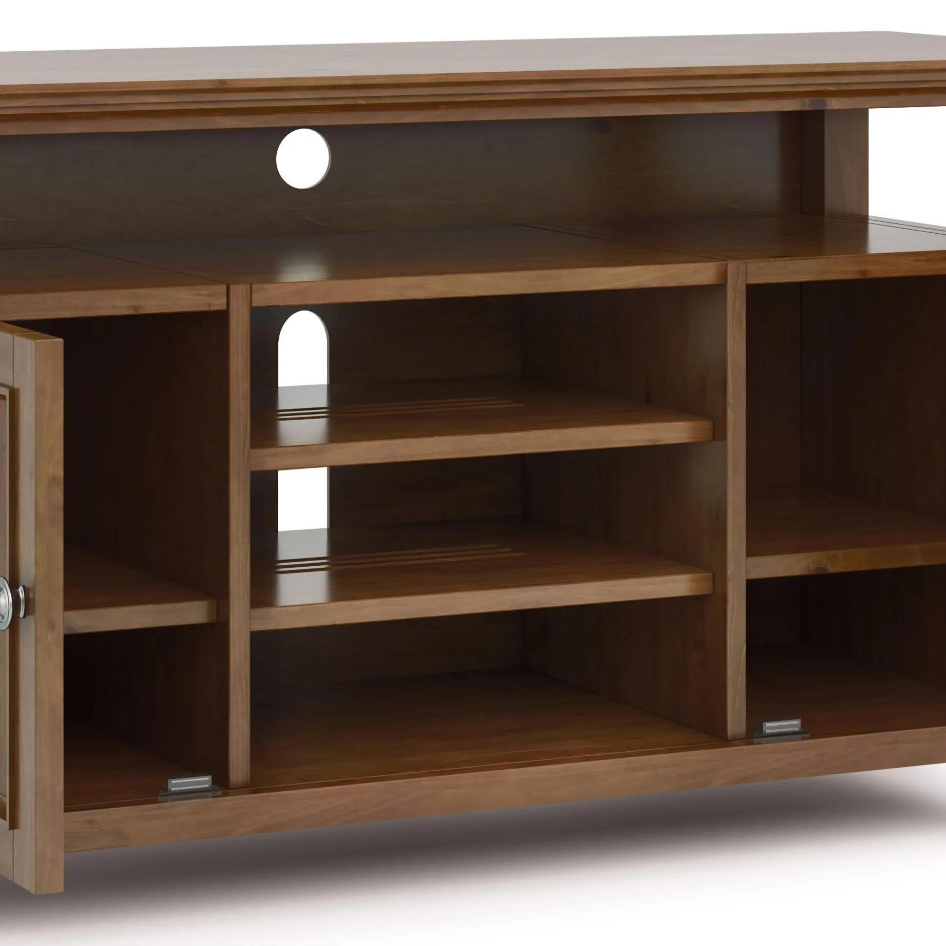 Amherst - TV Media Stand - Medium Saddle Brown - Image 4