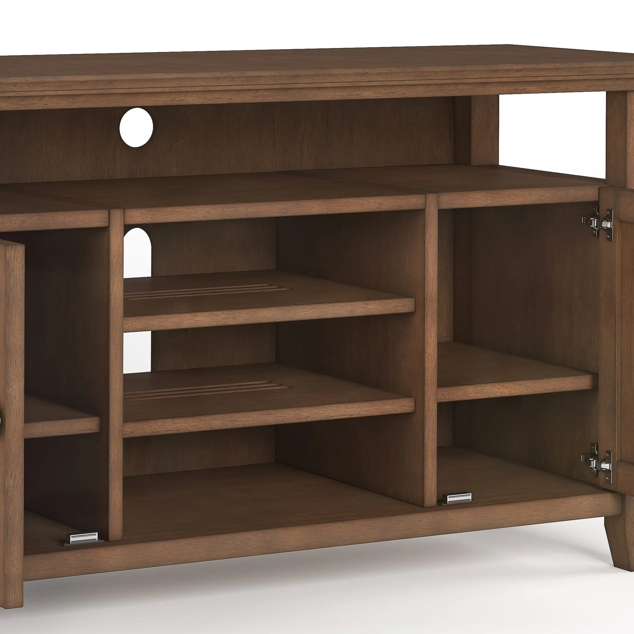 Amherst - TV Media Stand - Rustic Natural Aged Brown - Image 4