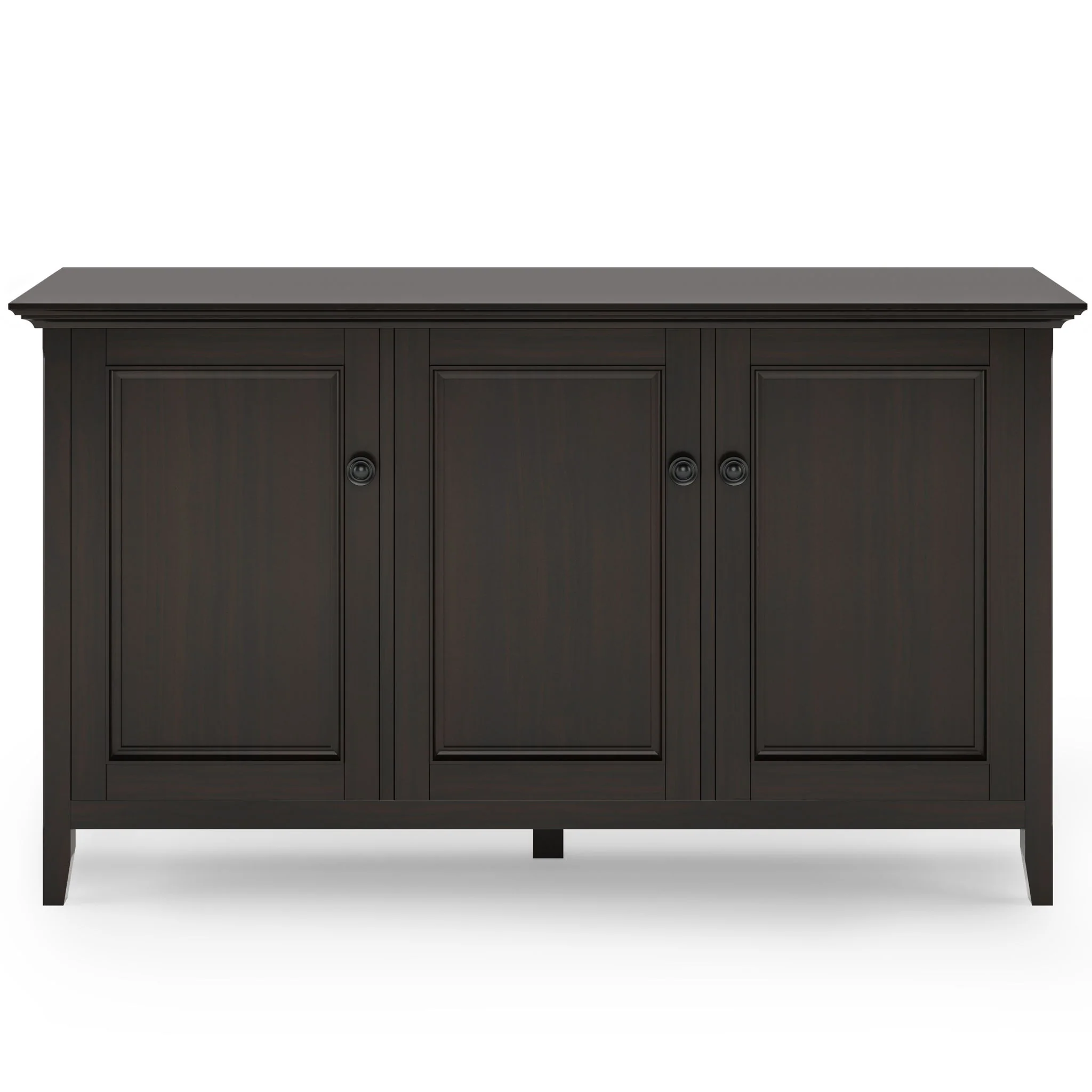 Amherst - Wide 3 Door Storage Cabinet - Hickory Brown - Image 2