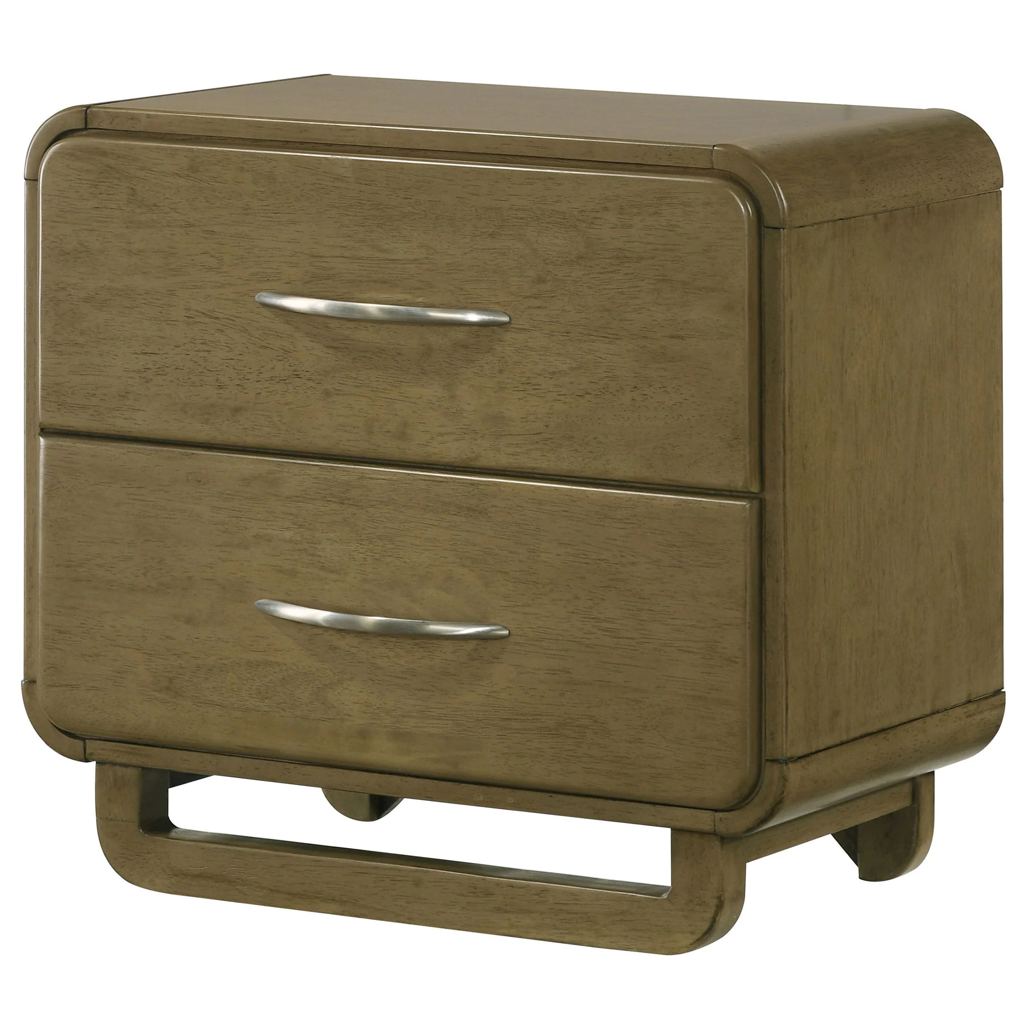 Amsbury 2-drawer Nightstand Bedside Table Nutmeg - Image 4