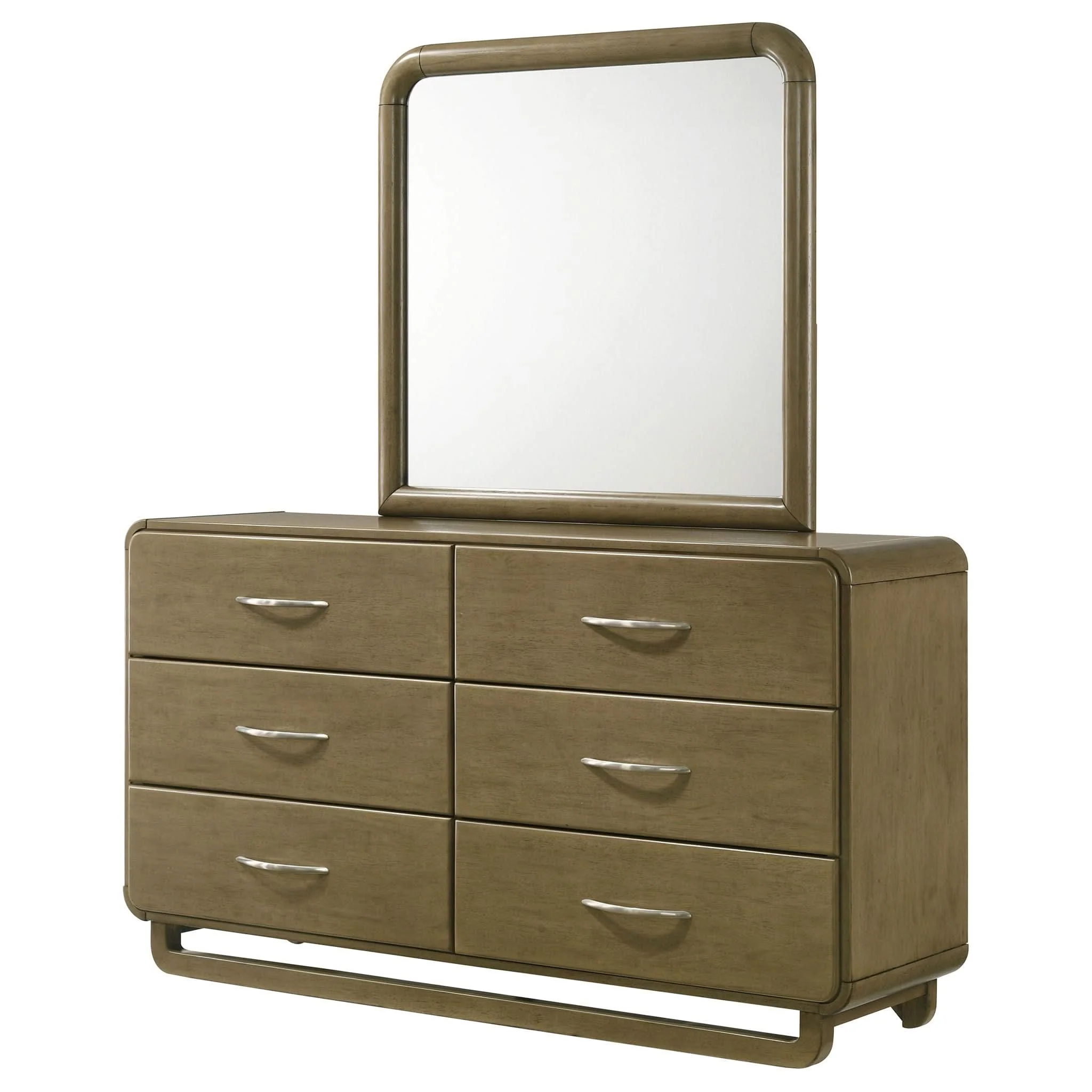 Amsbury 6-drawer Dresser and Mirror Nutmeg - Image 4
