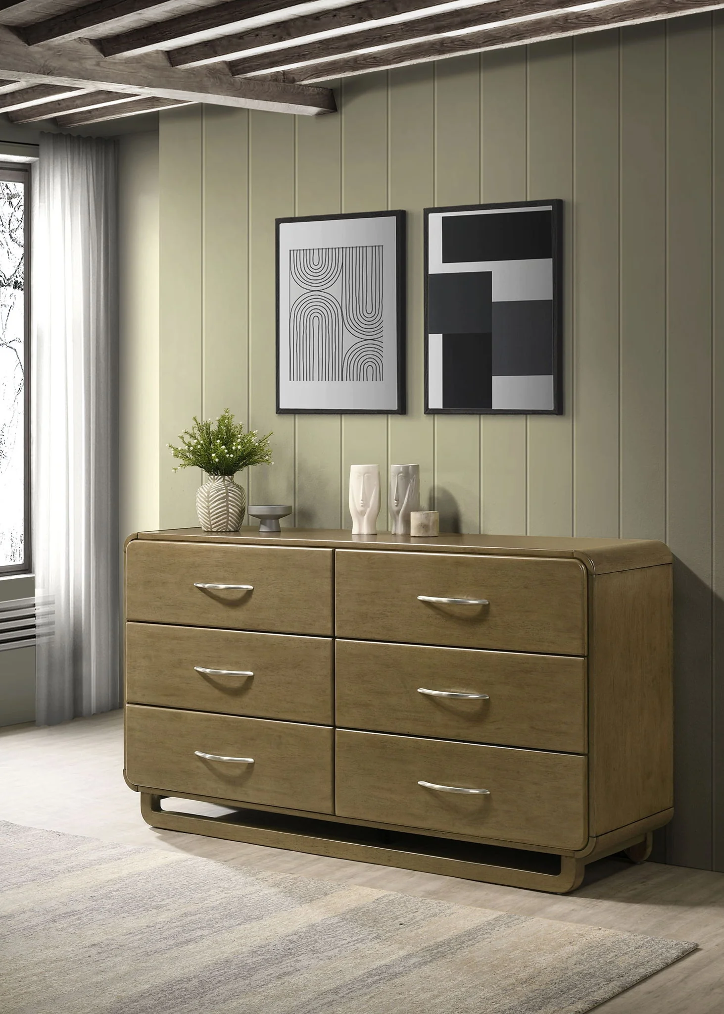 Amsbury 6-drawer Dresser Cabinet Nutmeg - Image 2