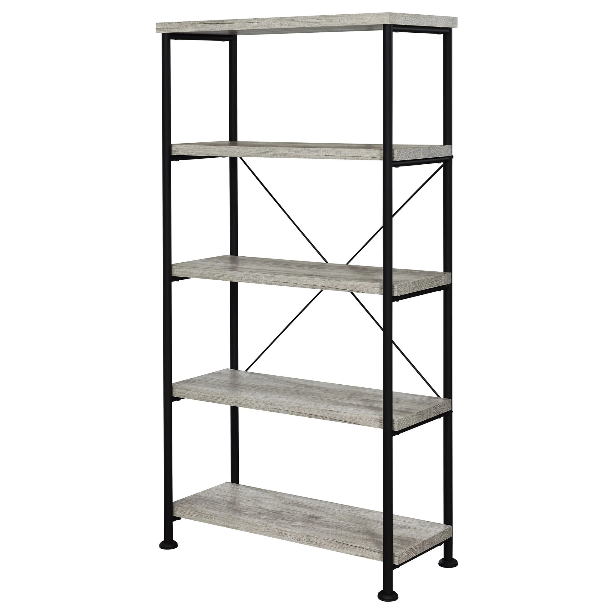 Analiese 63-inch 4-shelf Bookshelf Grey Driftwood - Image 2