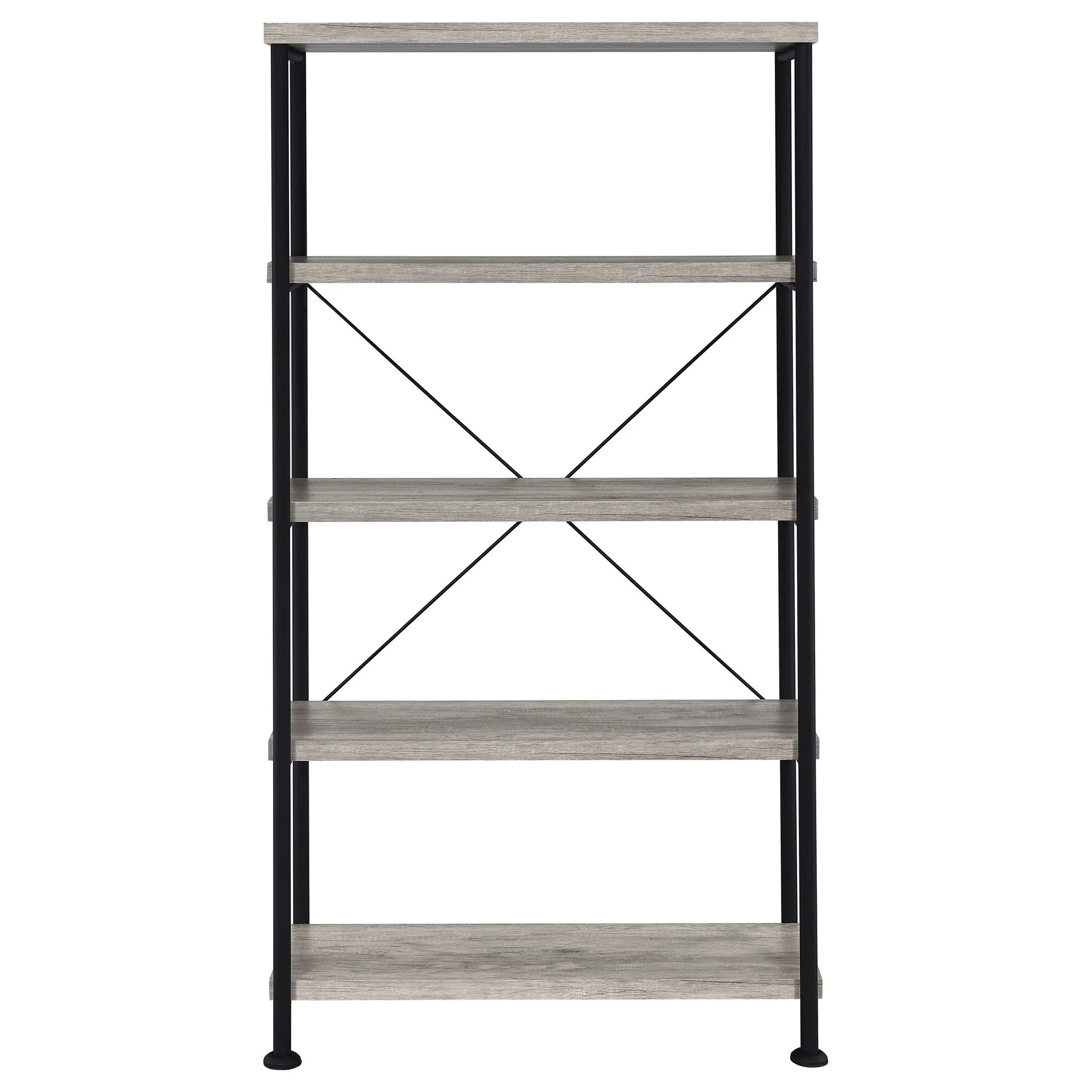 Analiese 63-inch 4-shelf Bookshelf Grey Driftwood - Image 3