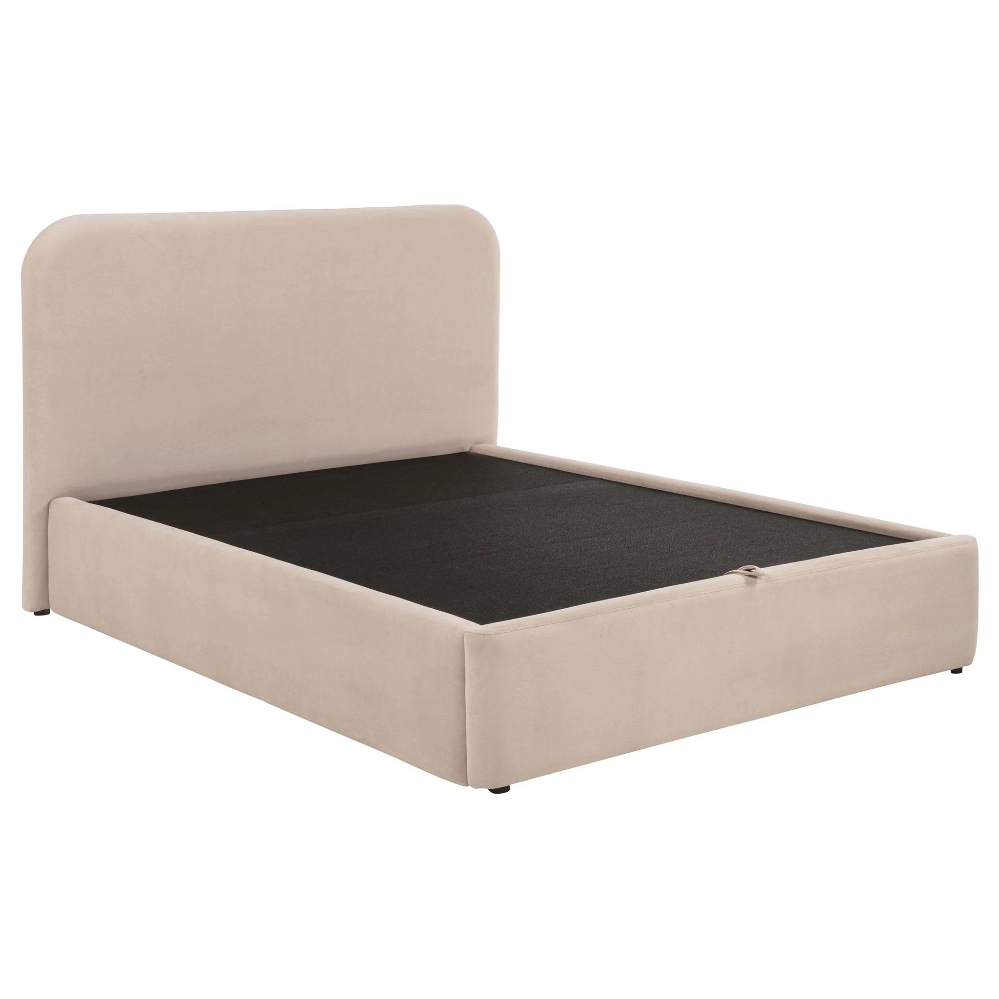 Anders Upholstered Full Storage Lift Platform Bed Beige - Image 4