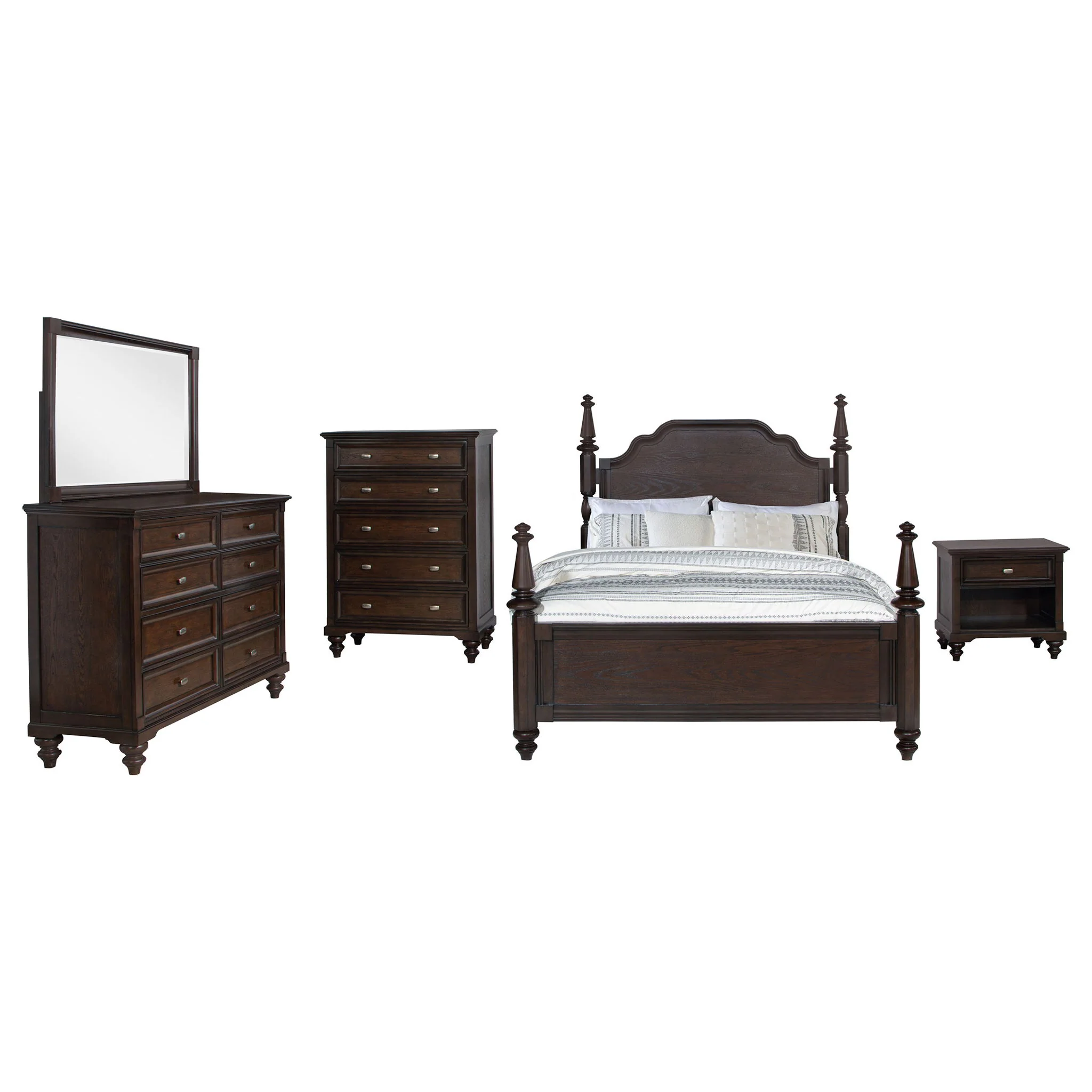 Andover 5-piece California King Bedroom Set Dark Oak - Image 2