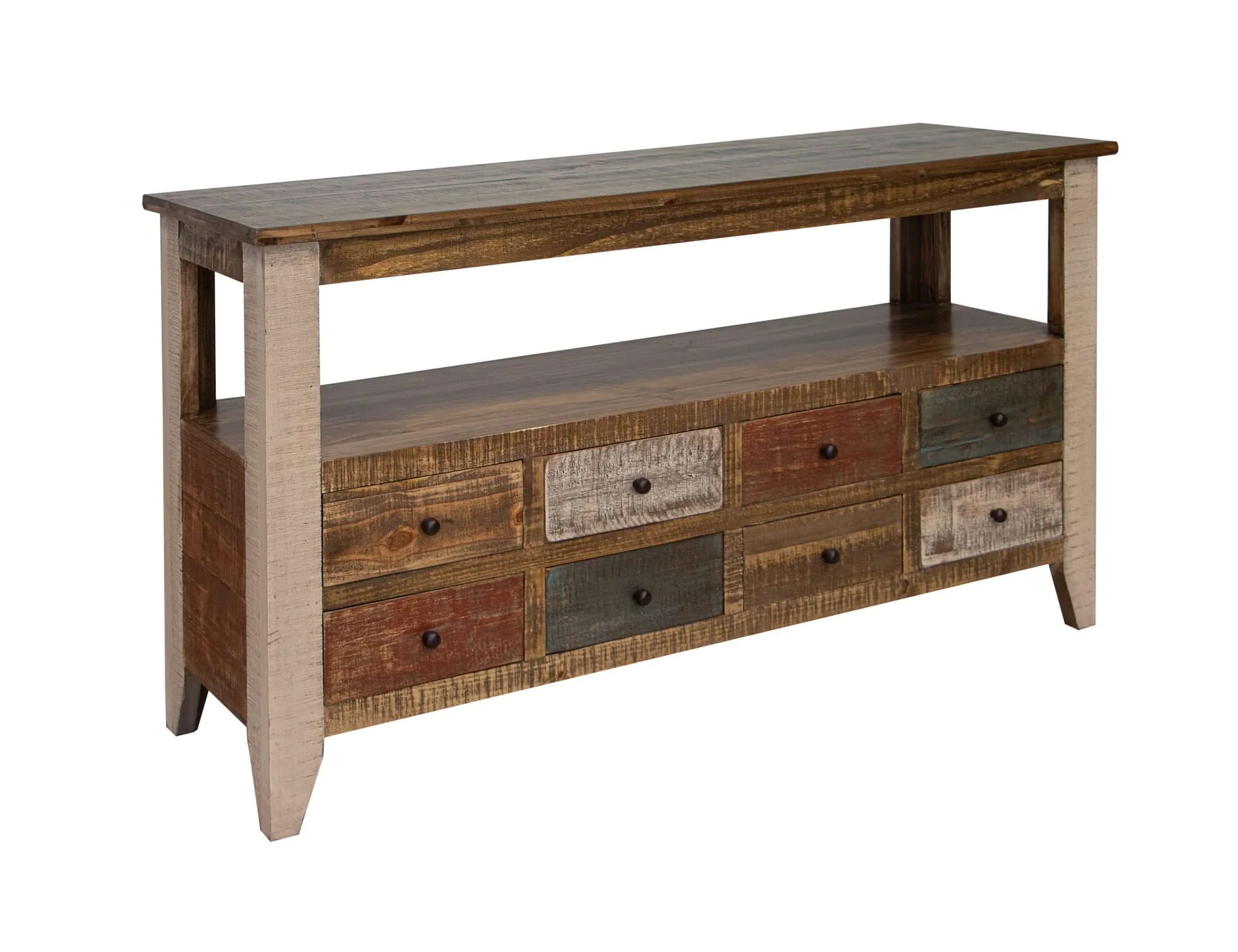 Antique - Multi-Drawer Table With 8 Drawers - Image 2