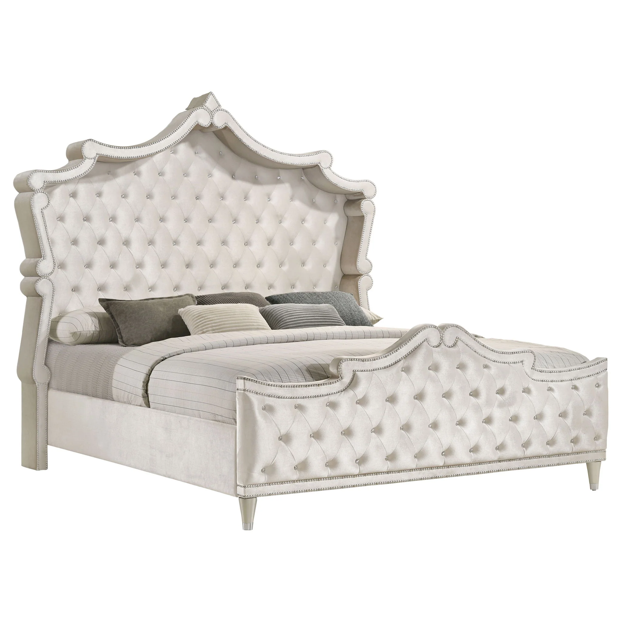 Antonella 4-piece Eastern King Bedroom Set Ivory - Image 4