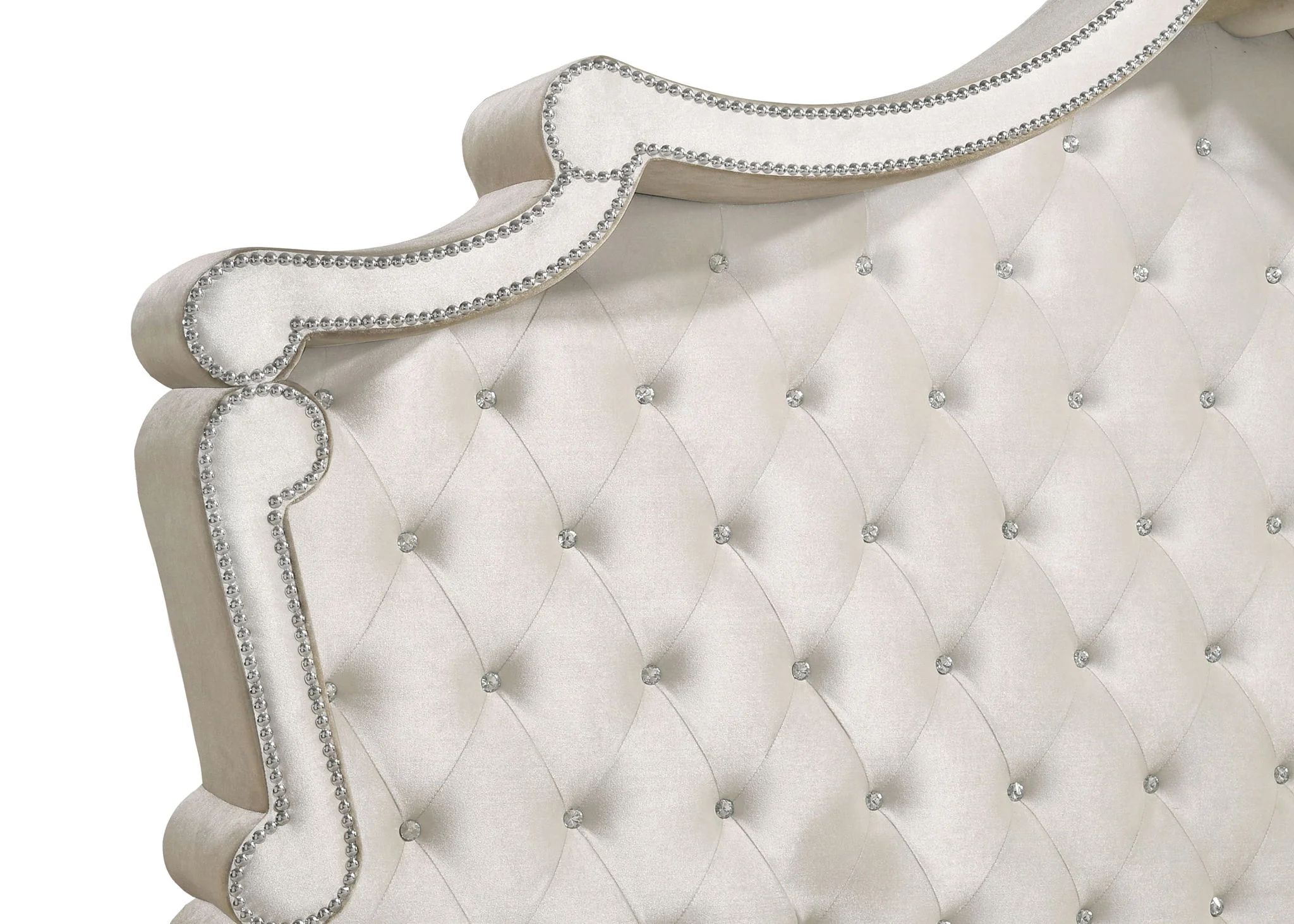 Antonella Upholstered Queen Panel Bed Ivory and Camel - Image 2