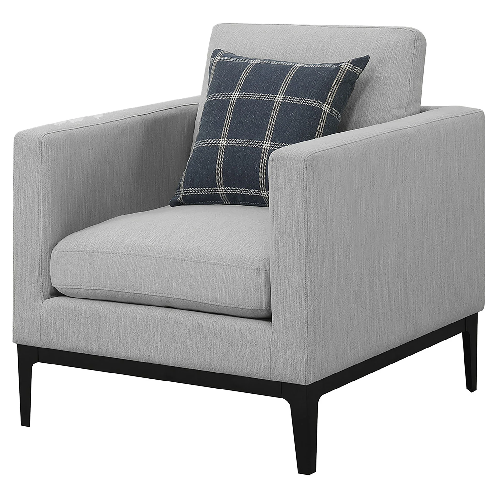 Apperson Upholstered Track Arm Accent Chair Light Grey - Image 4