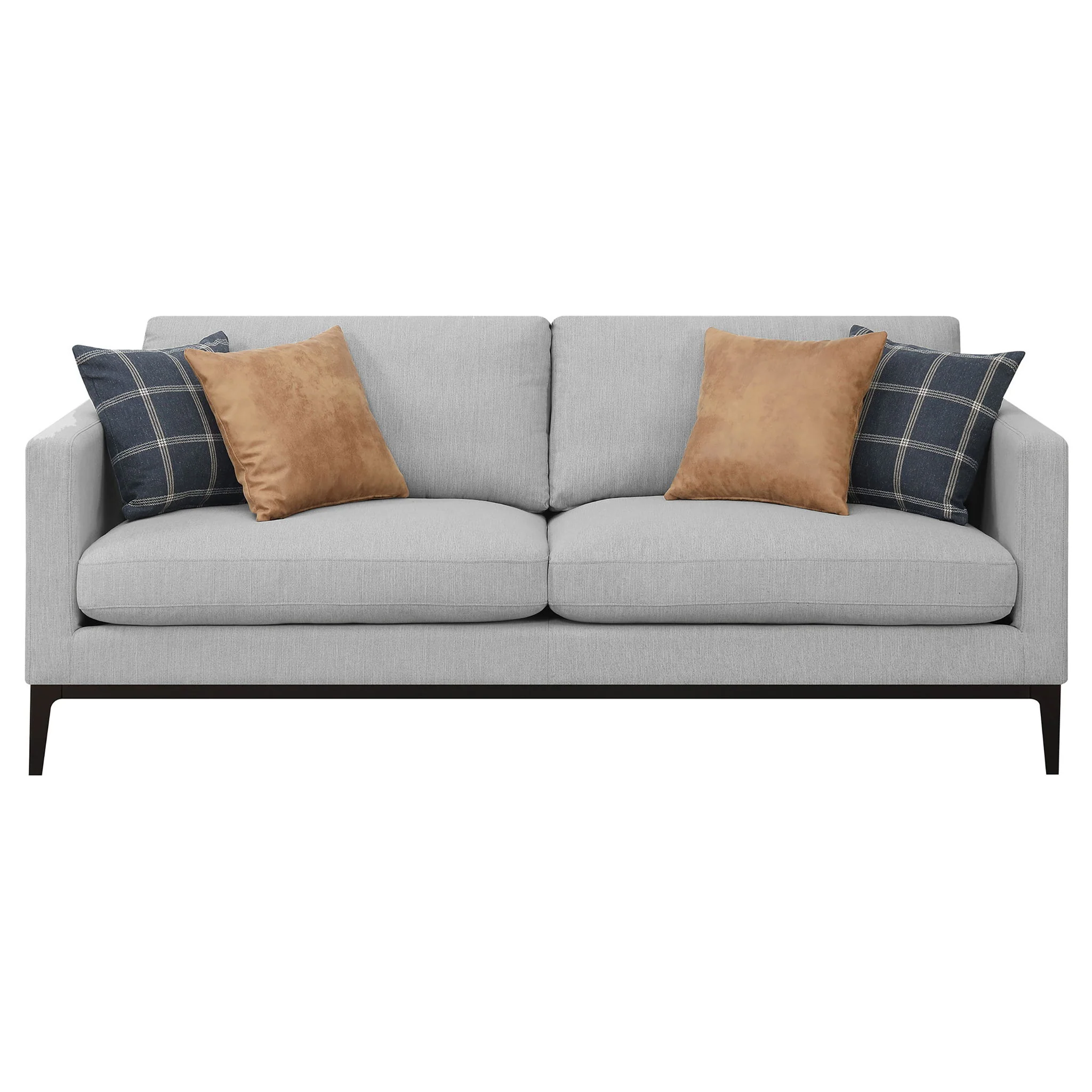 Apperson Upholstered Track Arm Sofa Light Grey - Image 3