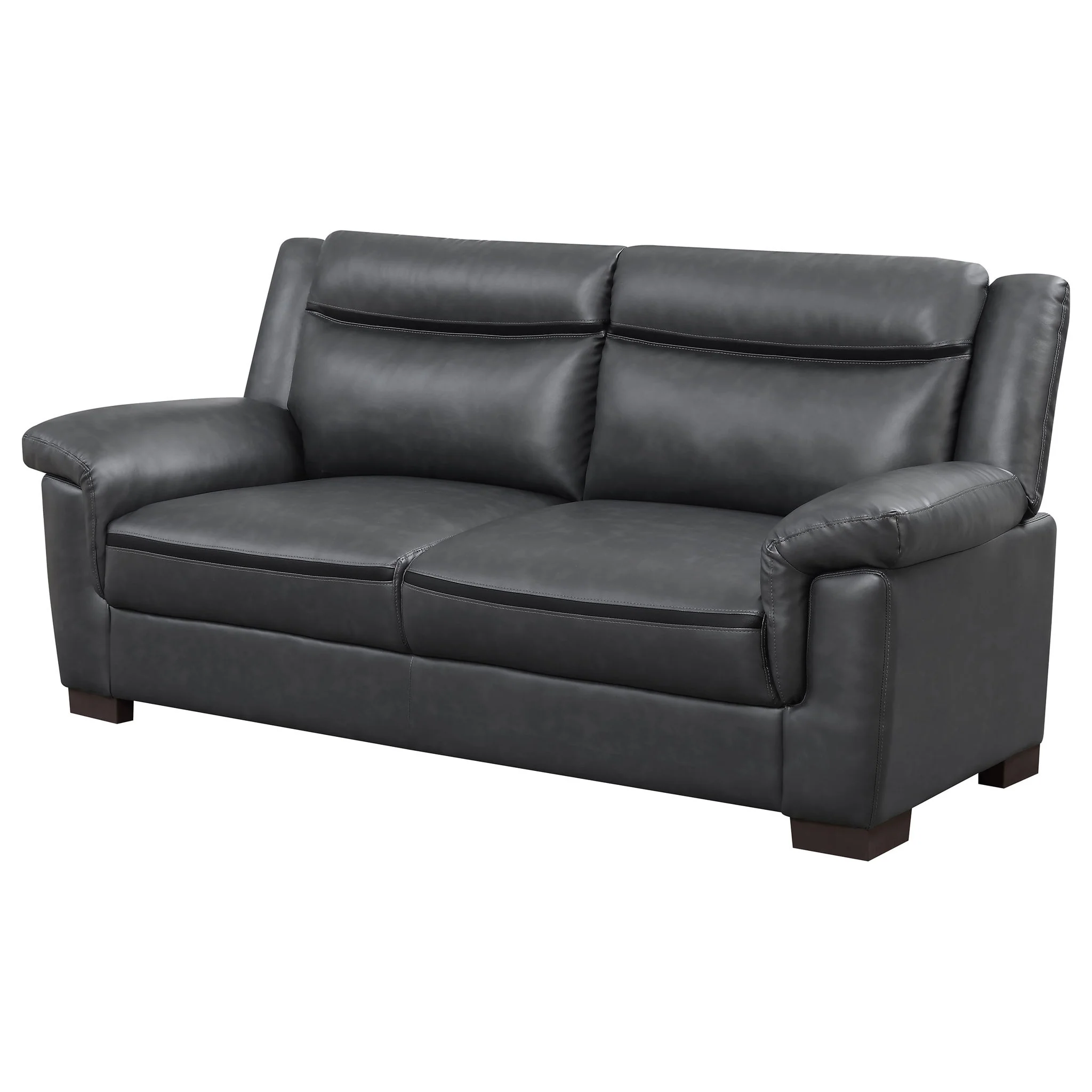 Arabella Upholstered Padded Arm Sofa Grey - Image 4