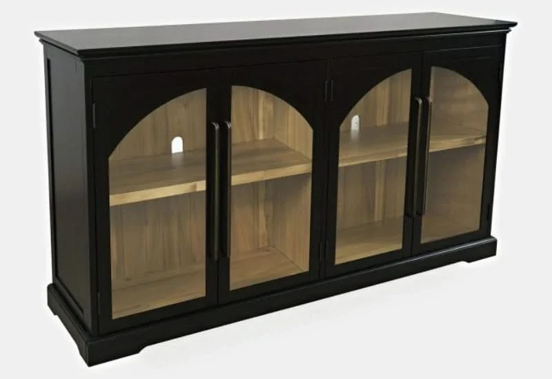 ARCHDALE 4 DOOR CABINET-BLACK - Image 2
