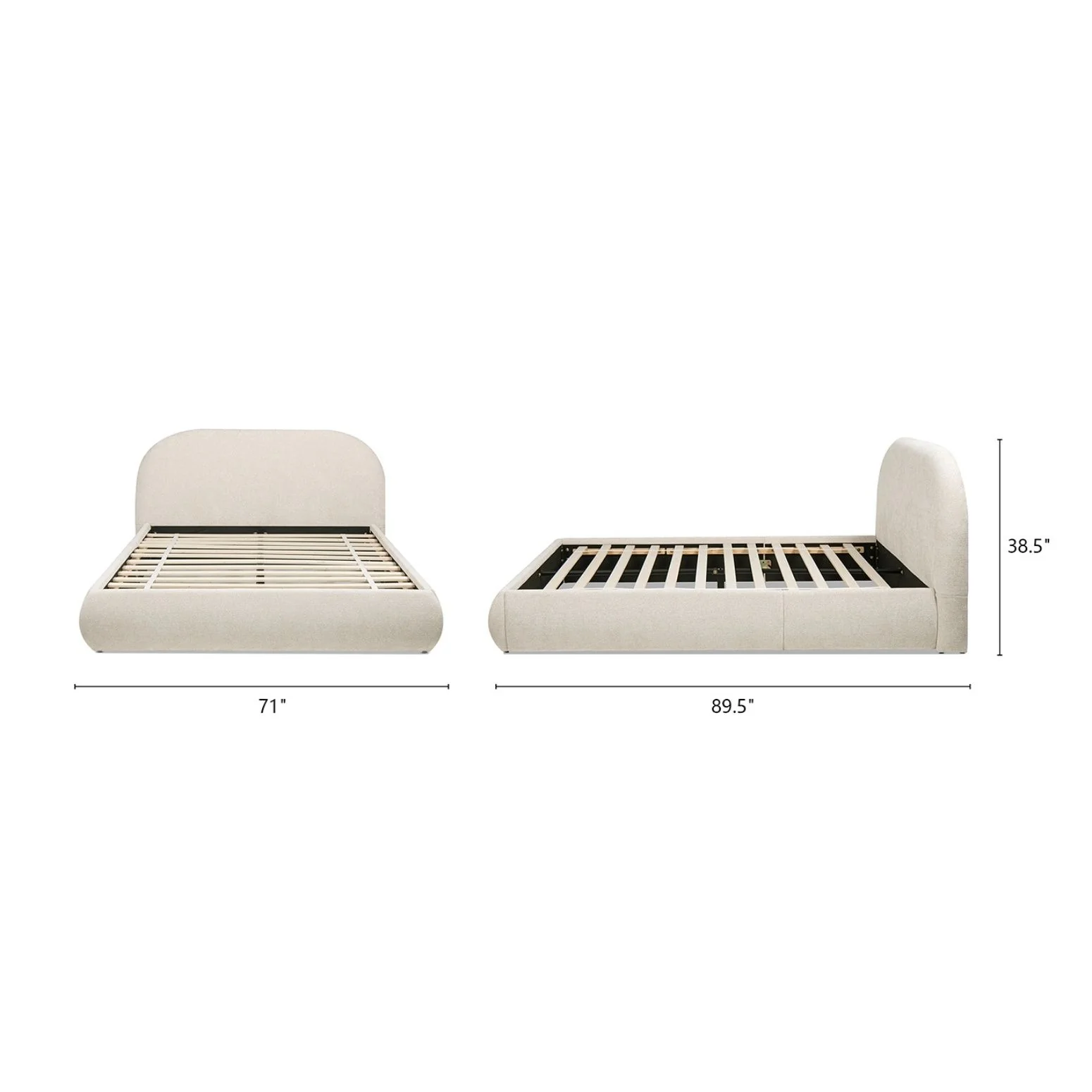 Archie Puffy Grounded - Upholstered Platform Bed - Image 7