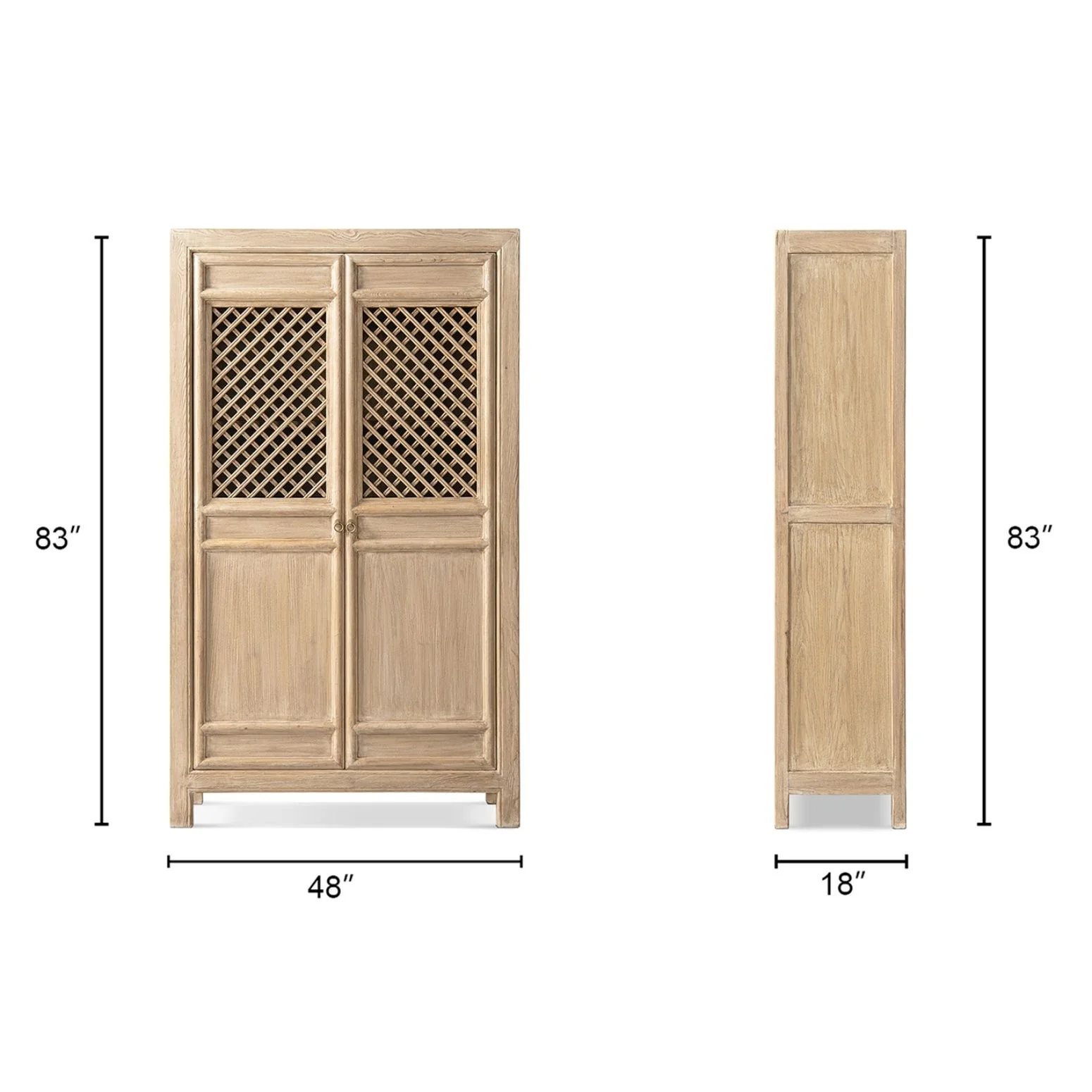 Arden - 2 Door Bookcase Storage Cabinet - Natural - Image 4