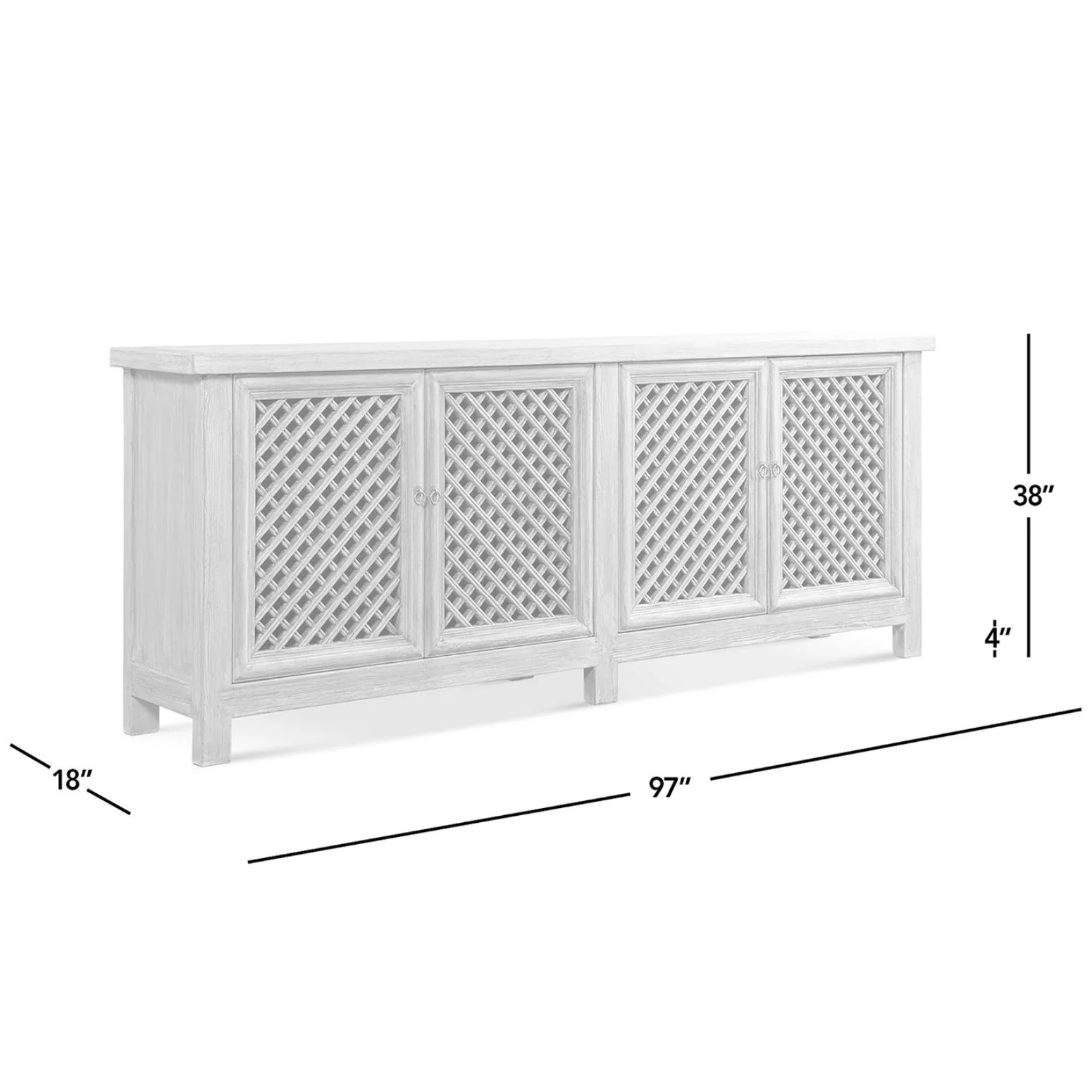 Arden - 4 Door Sideboard - Natural - Image 2