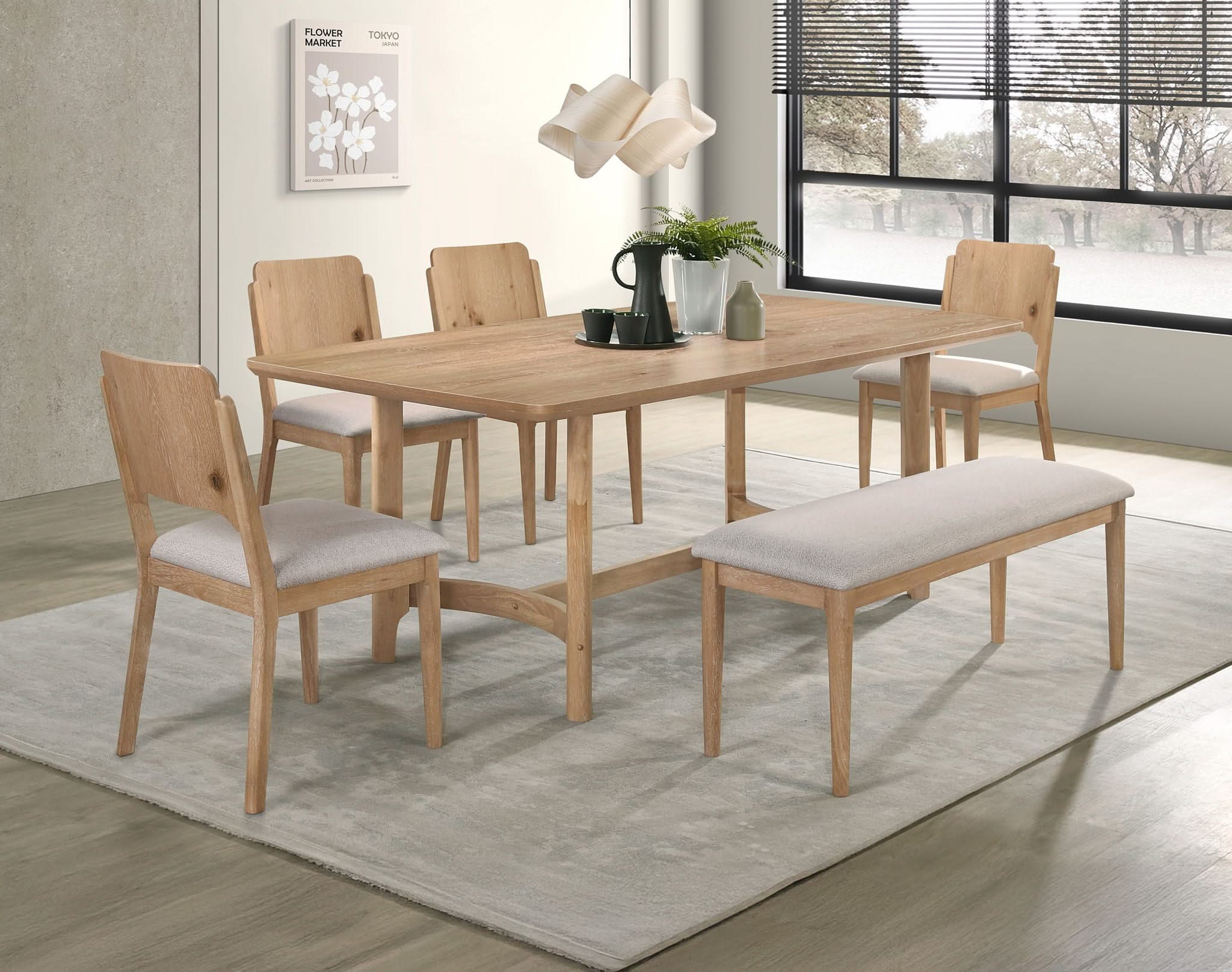 Arden - Bench - Light Brown / Gray - Image 4