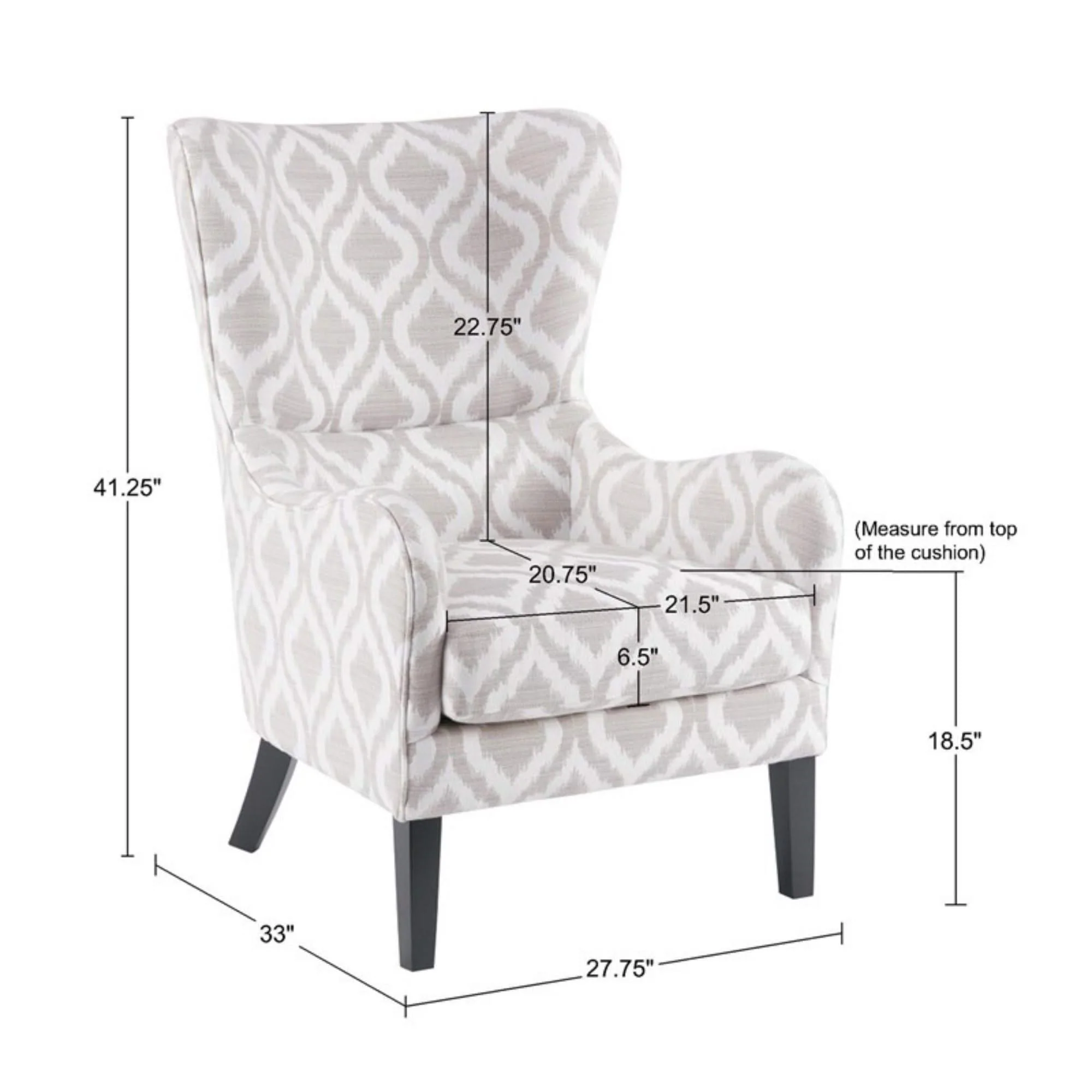 Arianna - Swoop Wing Chair - Image 5