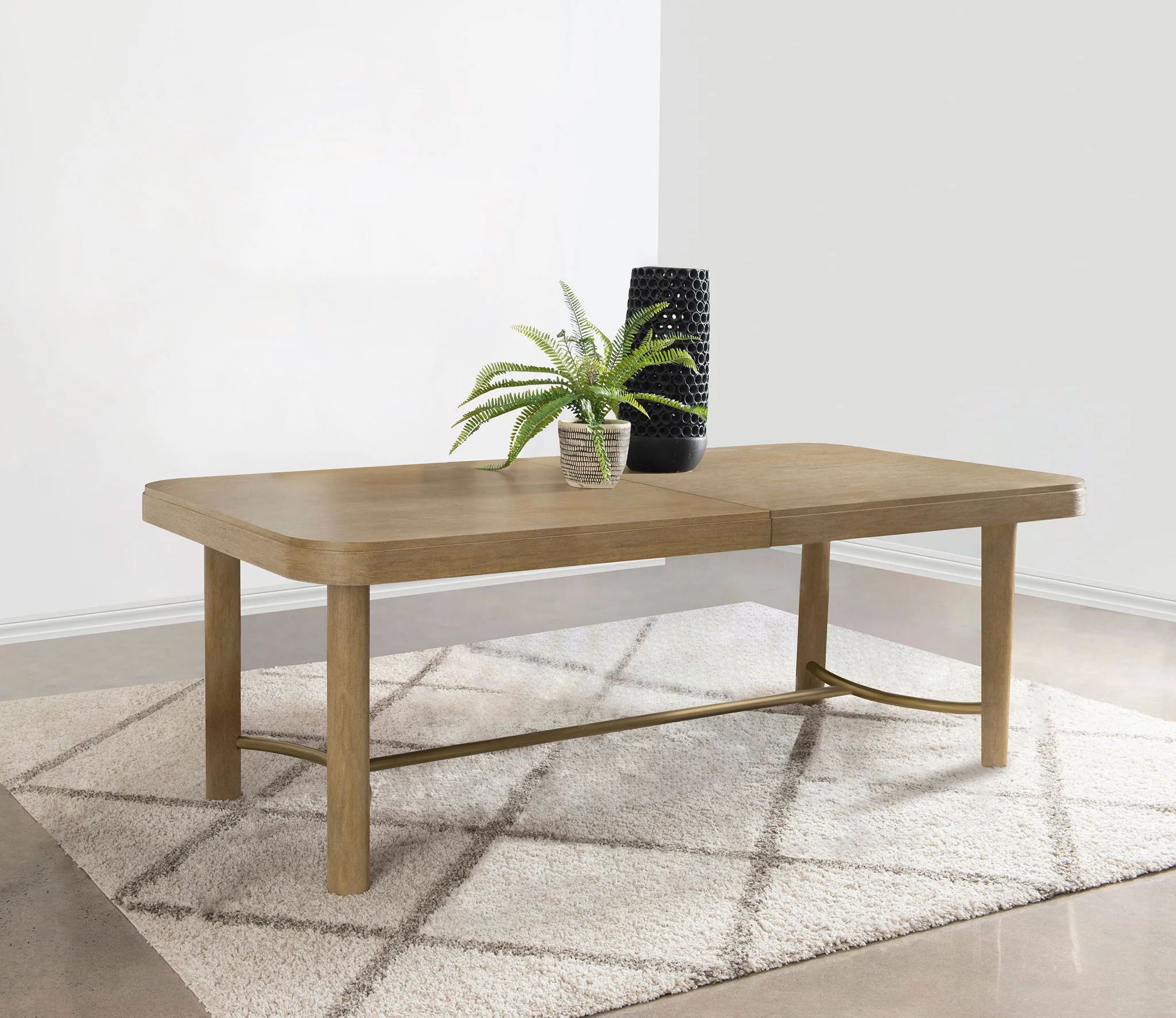 Arini 104-inch Extension Leaf Dining Table Sand Wash - Image 4