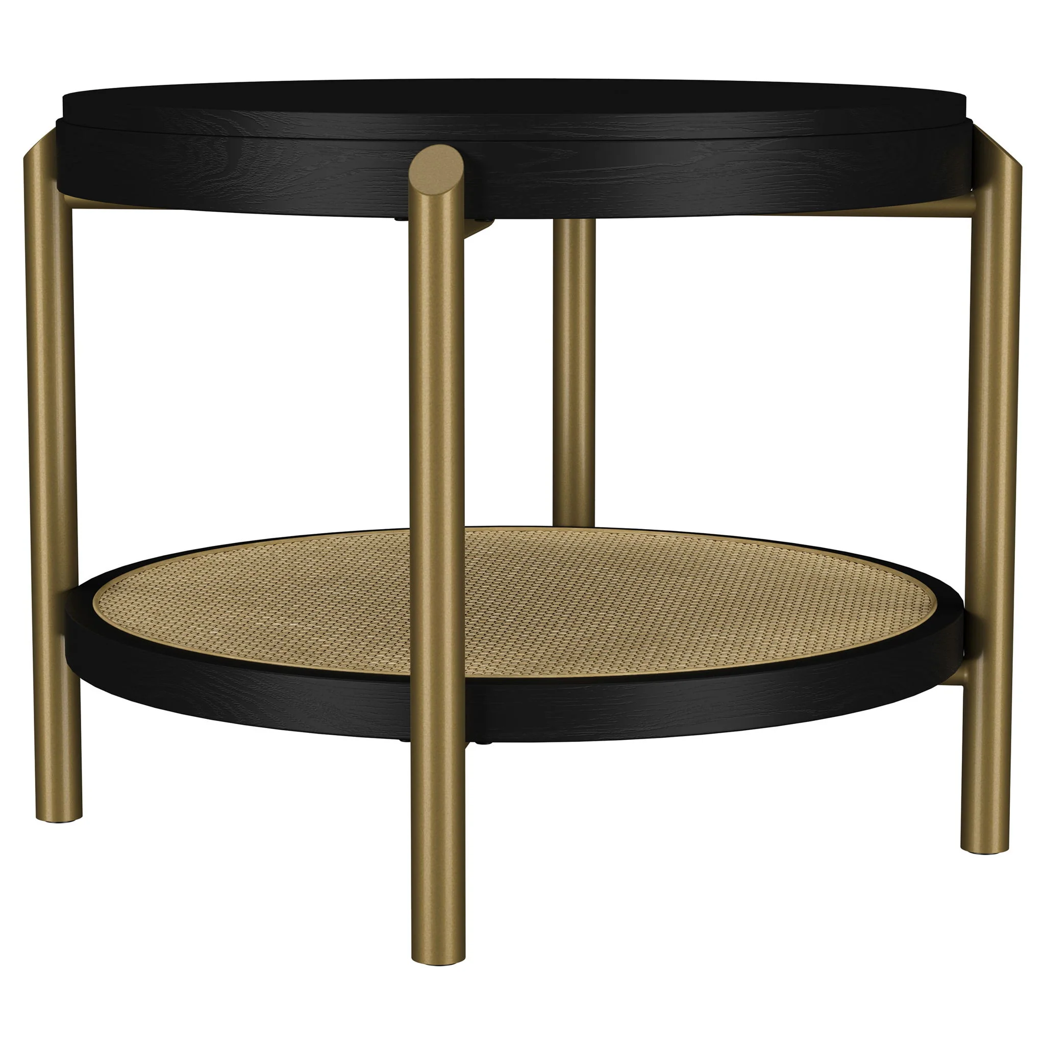 Arini 3-piece Round Coffee and End Table Set Black - Image 2