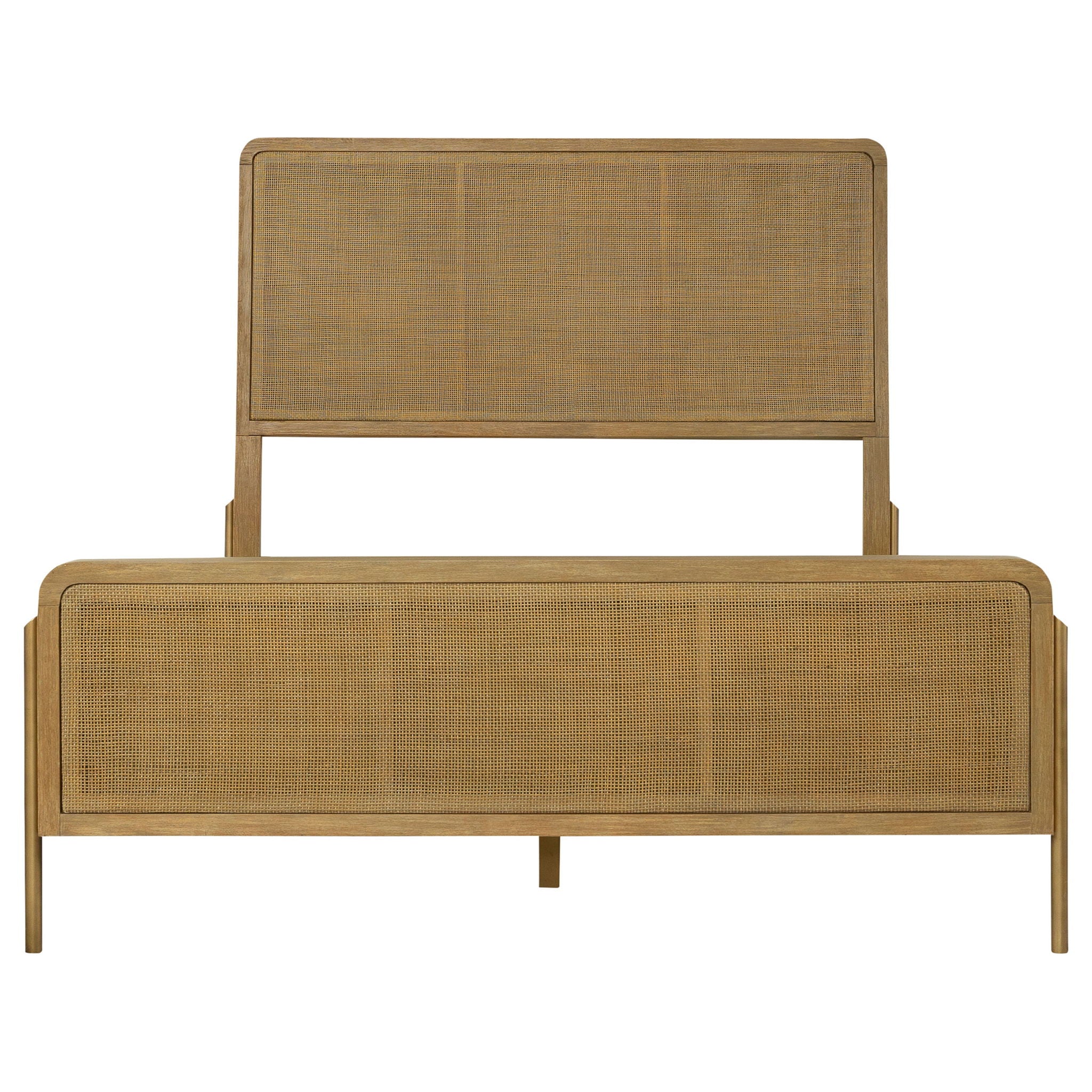 Arini Rattan California King Panel Bed Sand Wash and Natural - Image 4