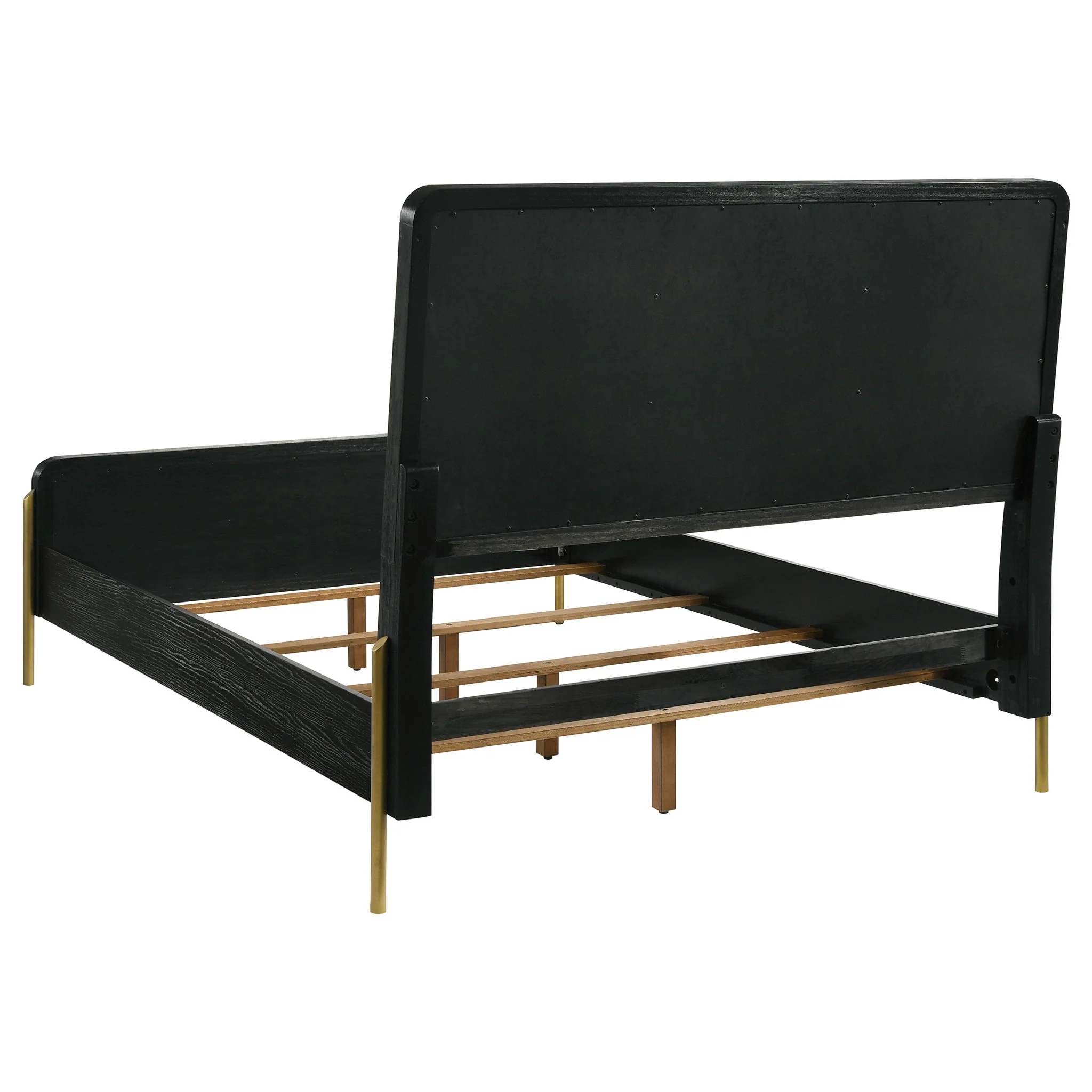 Arini Upholstered Queen Panel Bed Black and Grey - Image 4