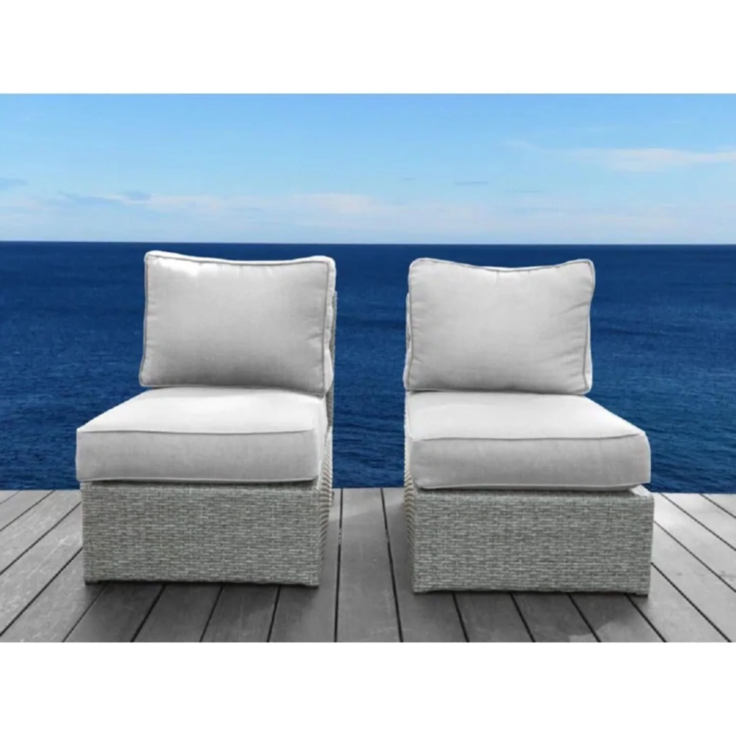 Armless Patio Chair With Cushions - Image 16
