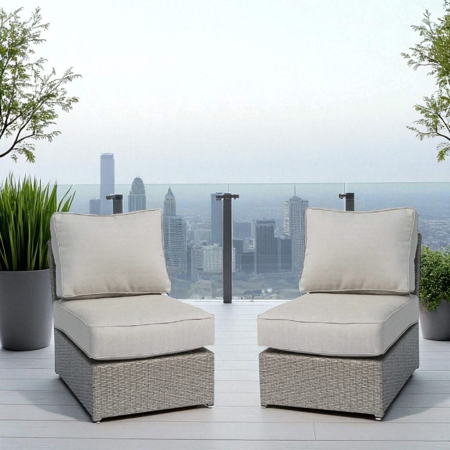 Armless Patio Chair With Cushions - Image 7