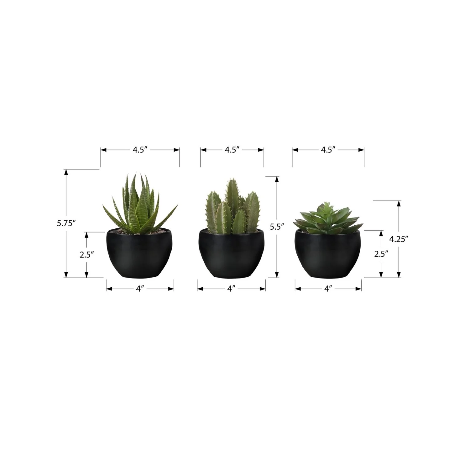 Artificial Succulent Plants (Set of 3) - Image 5