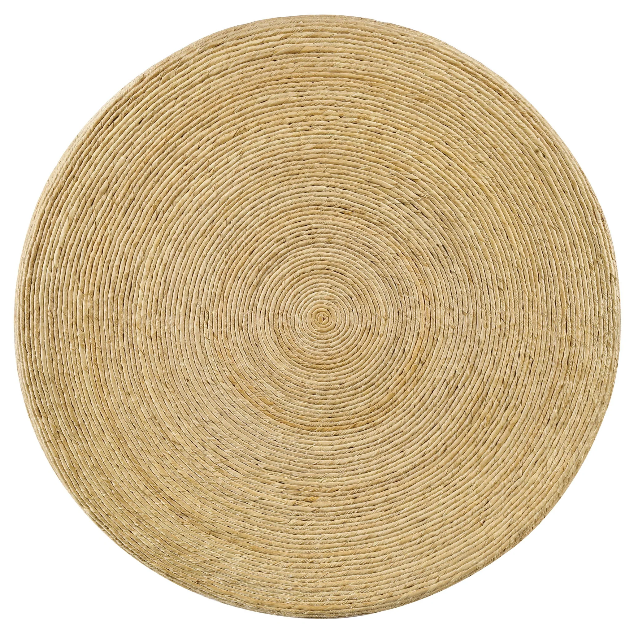 Artina Woven Rattan Round Coffee Table Natural Brown - Image 3