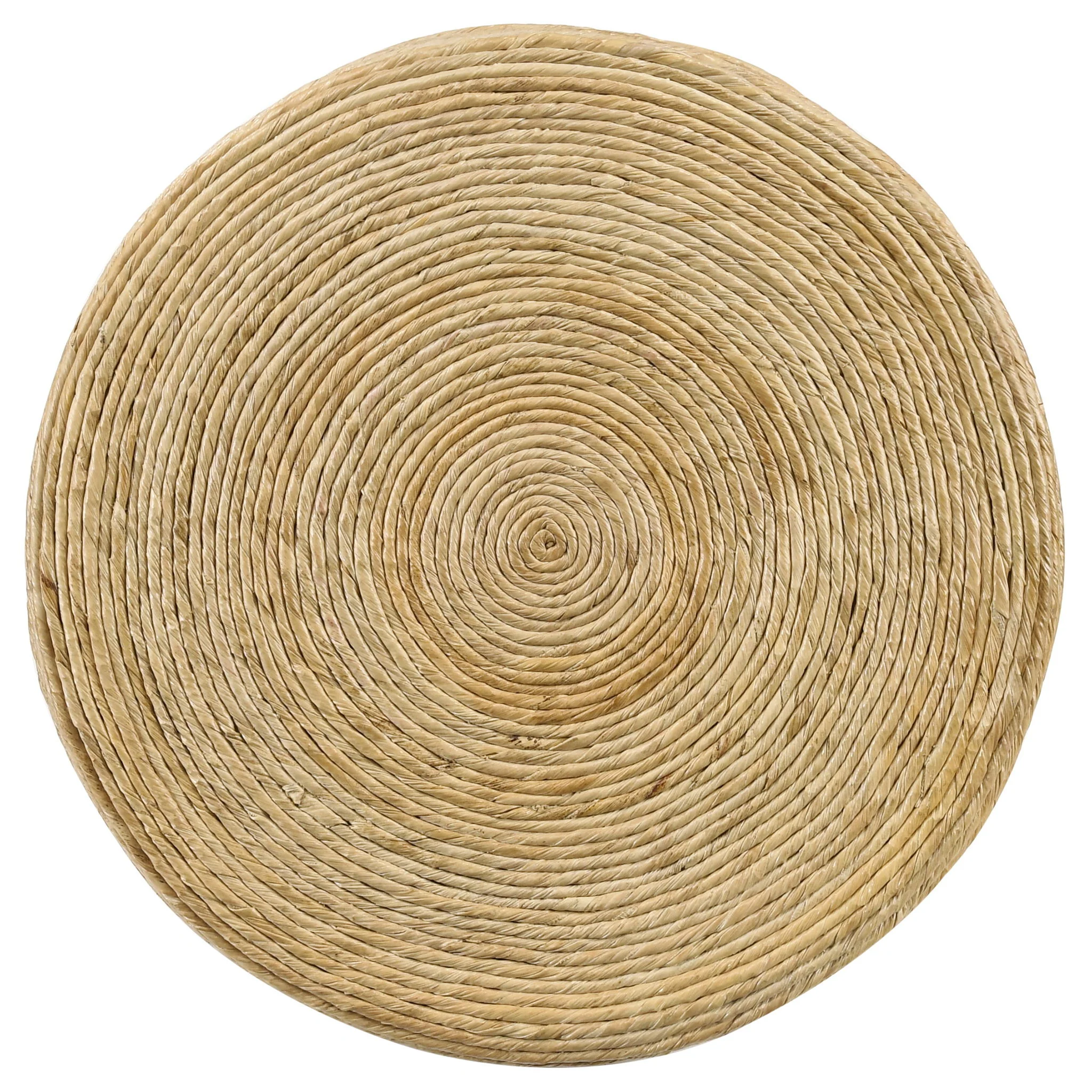 Artina Woven Rattan Round Side End Table Natural Brown - Image 2