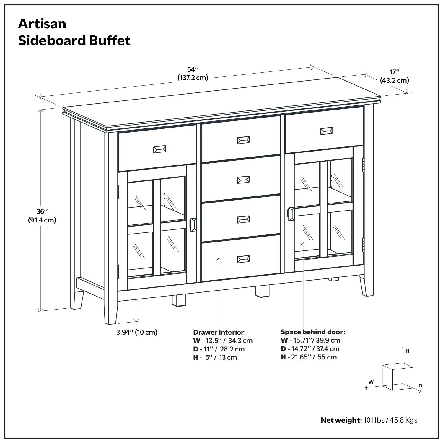 Artisan - Handcrafted Sideboard Buffet - Image 20