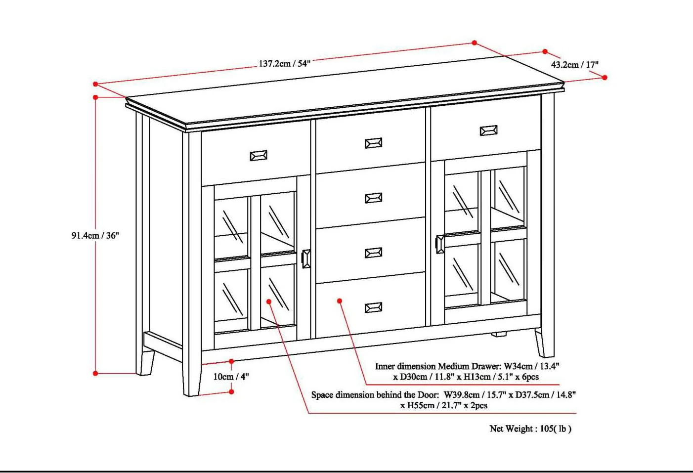 Artisan - Handcrafted Sideboard Buffet - Image 7