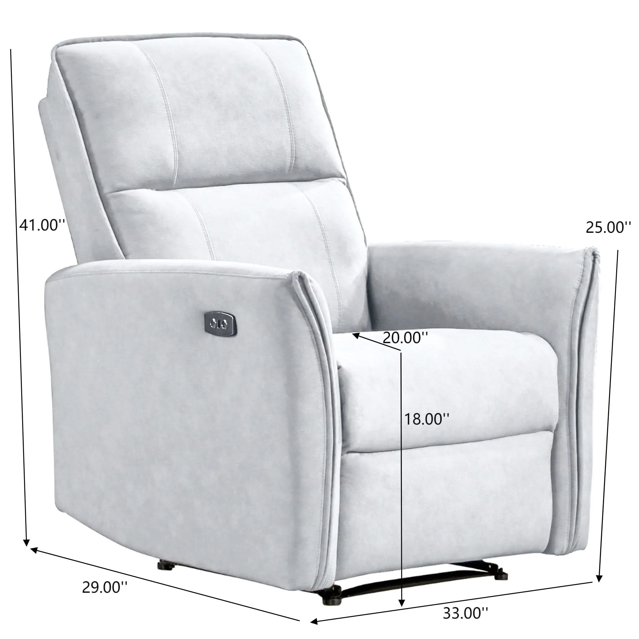 Asheville - Suede Recliner Chair - Image 4