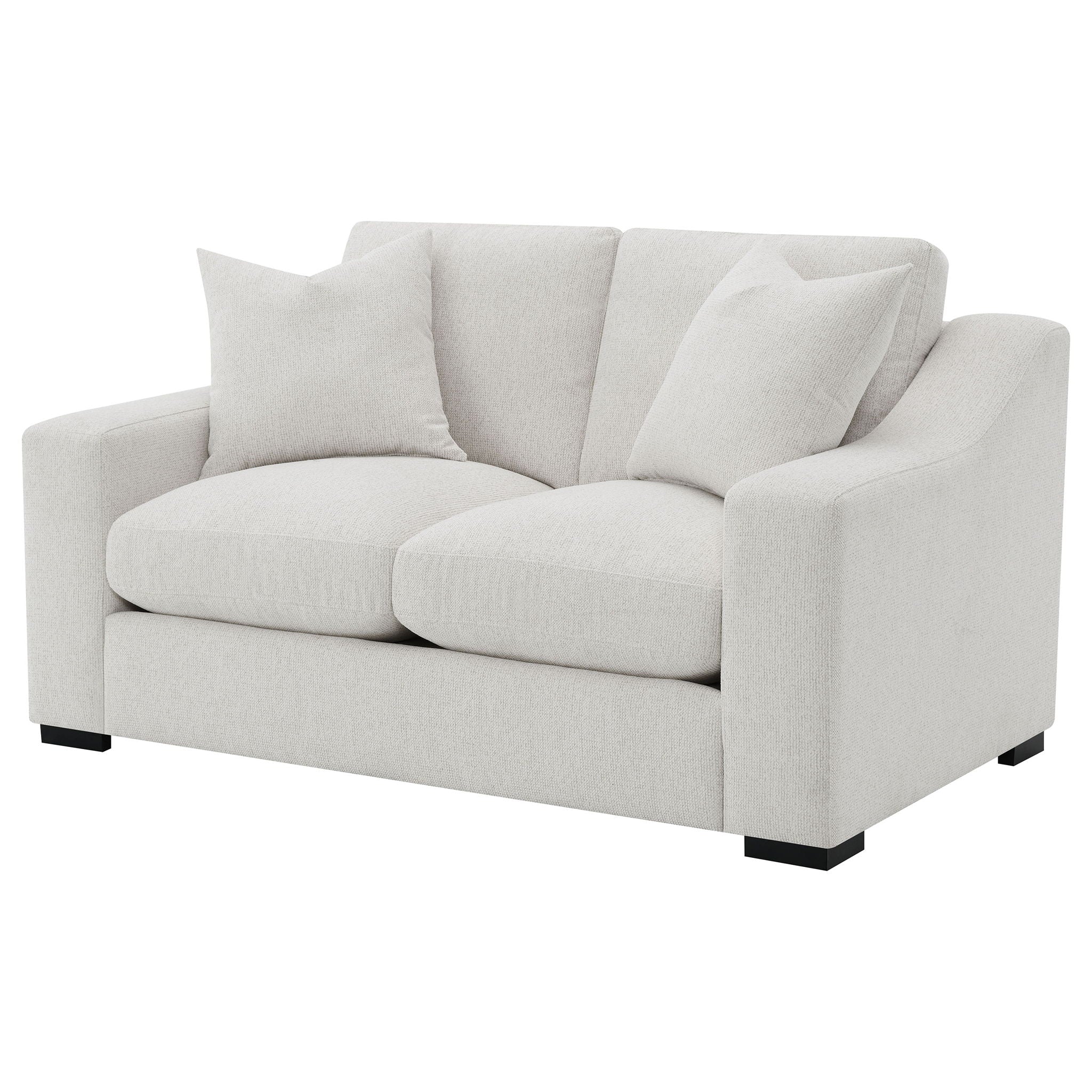 Ashlyn Fabric Upholstered Track Arm Loveseat Sand - Image 4