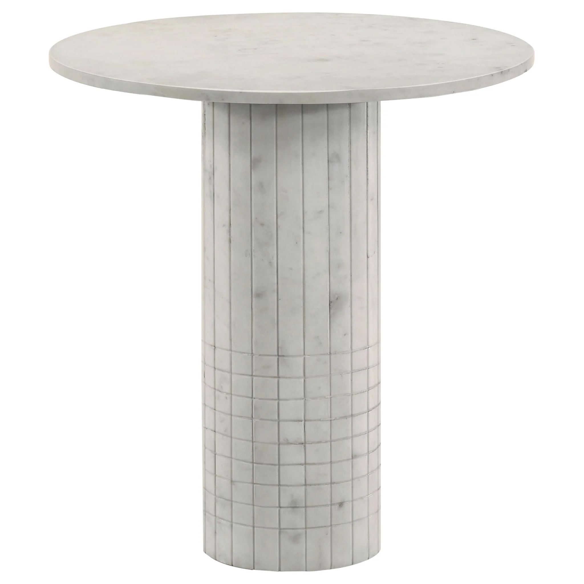 Astoria 3-piece Marble Coffee and End Table Set White - Image 2
