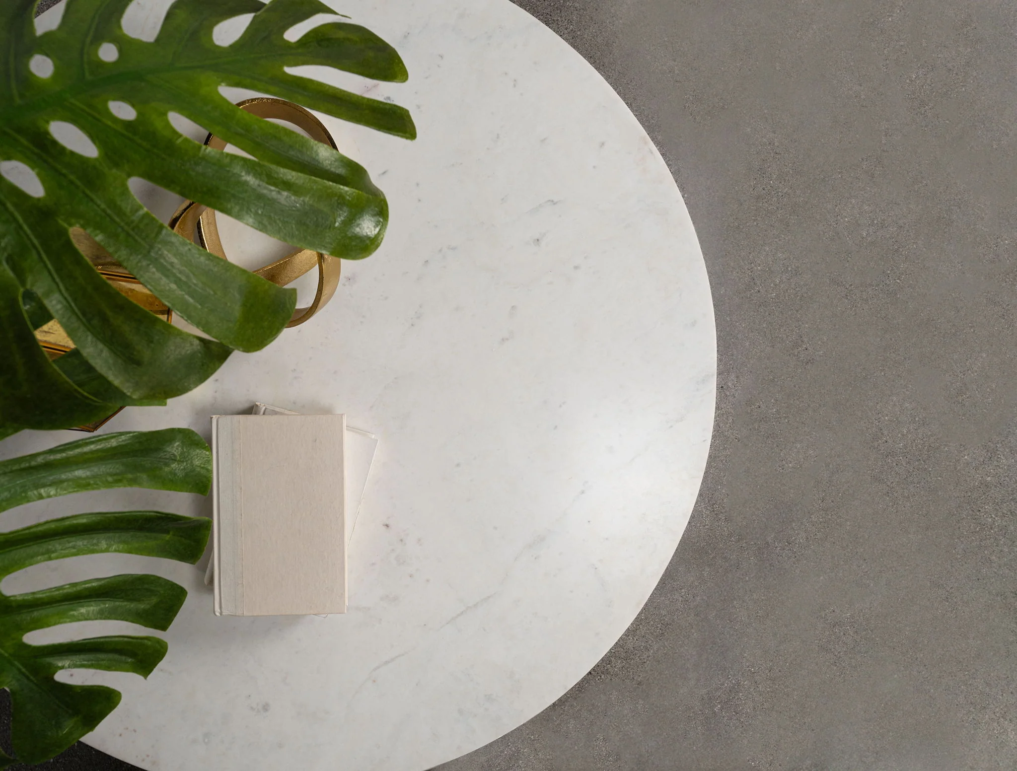 Astoria Round Genuine Marble Side End Table White - Image 3