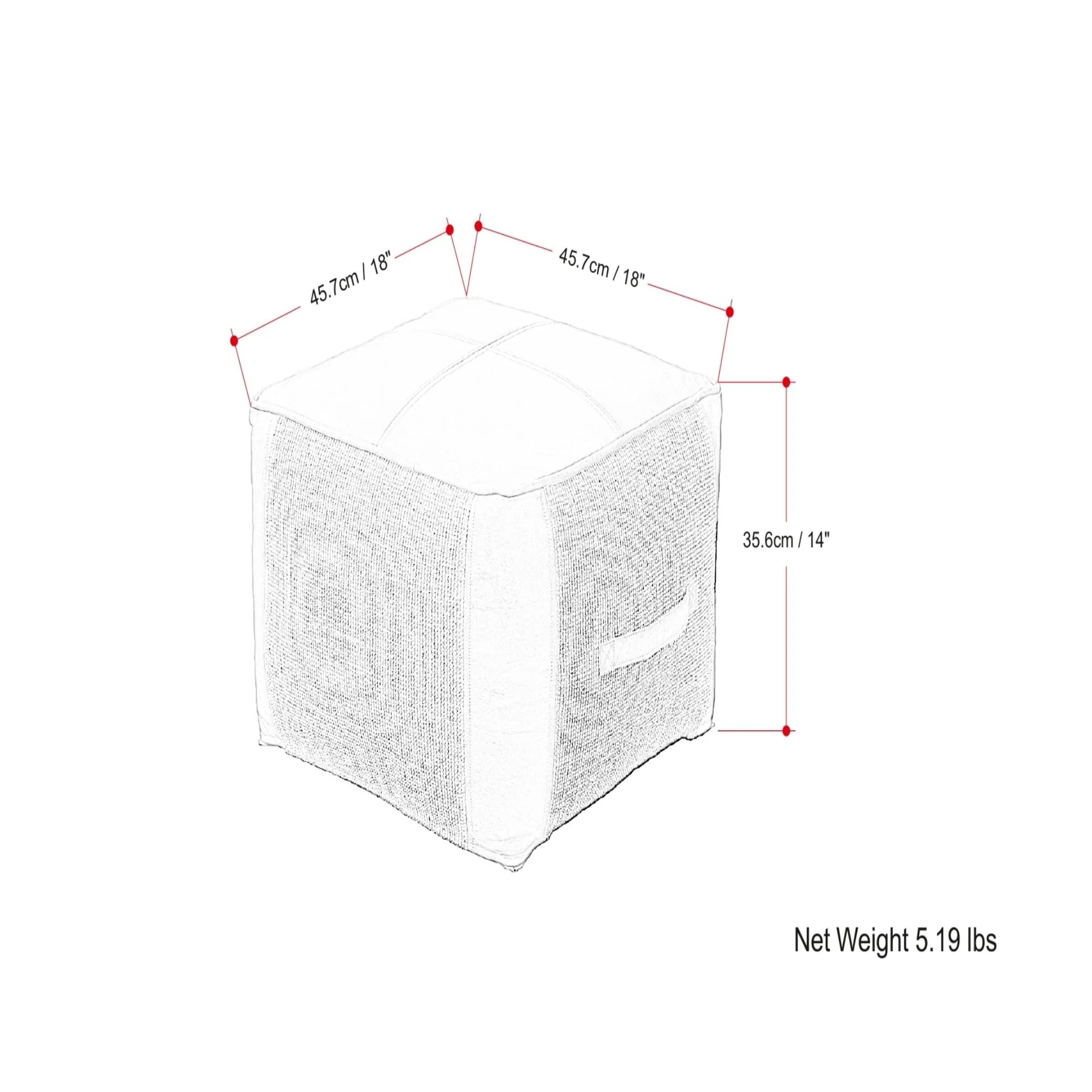 Atkinson - Pouf - Tan - Image 3