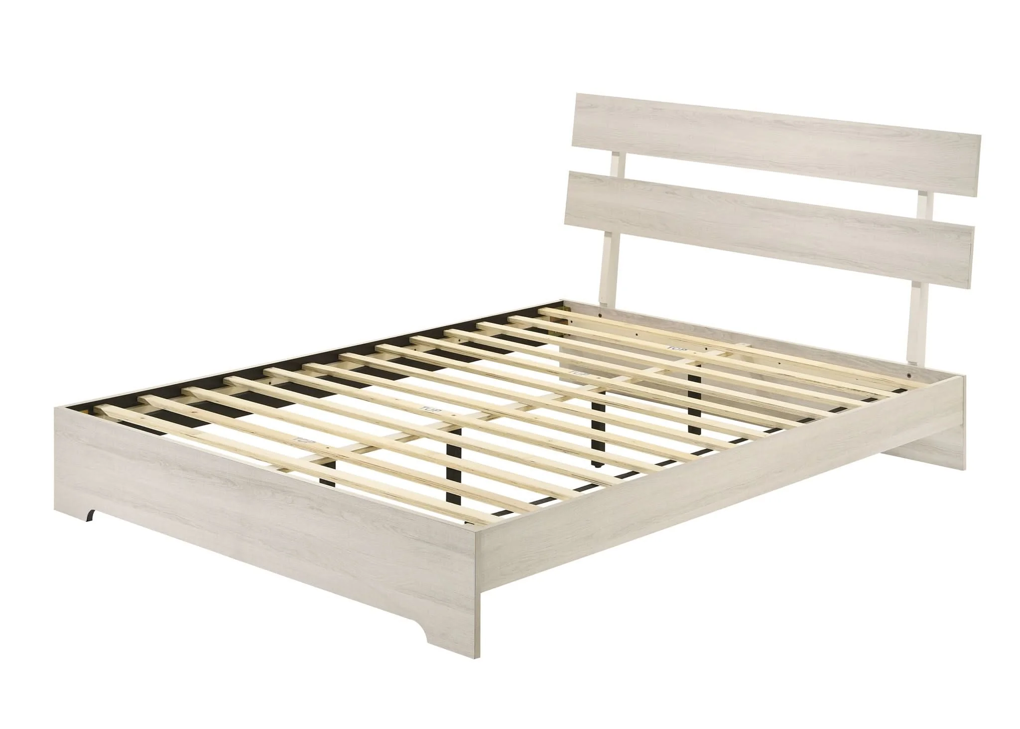 Atticus - Queen Platform Bed In One Box - White - Image 3